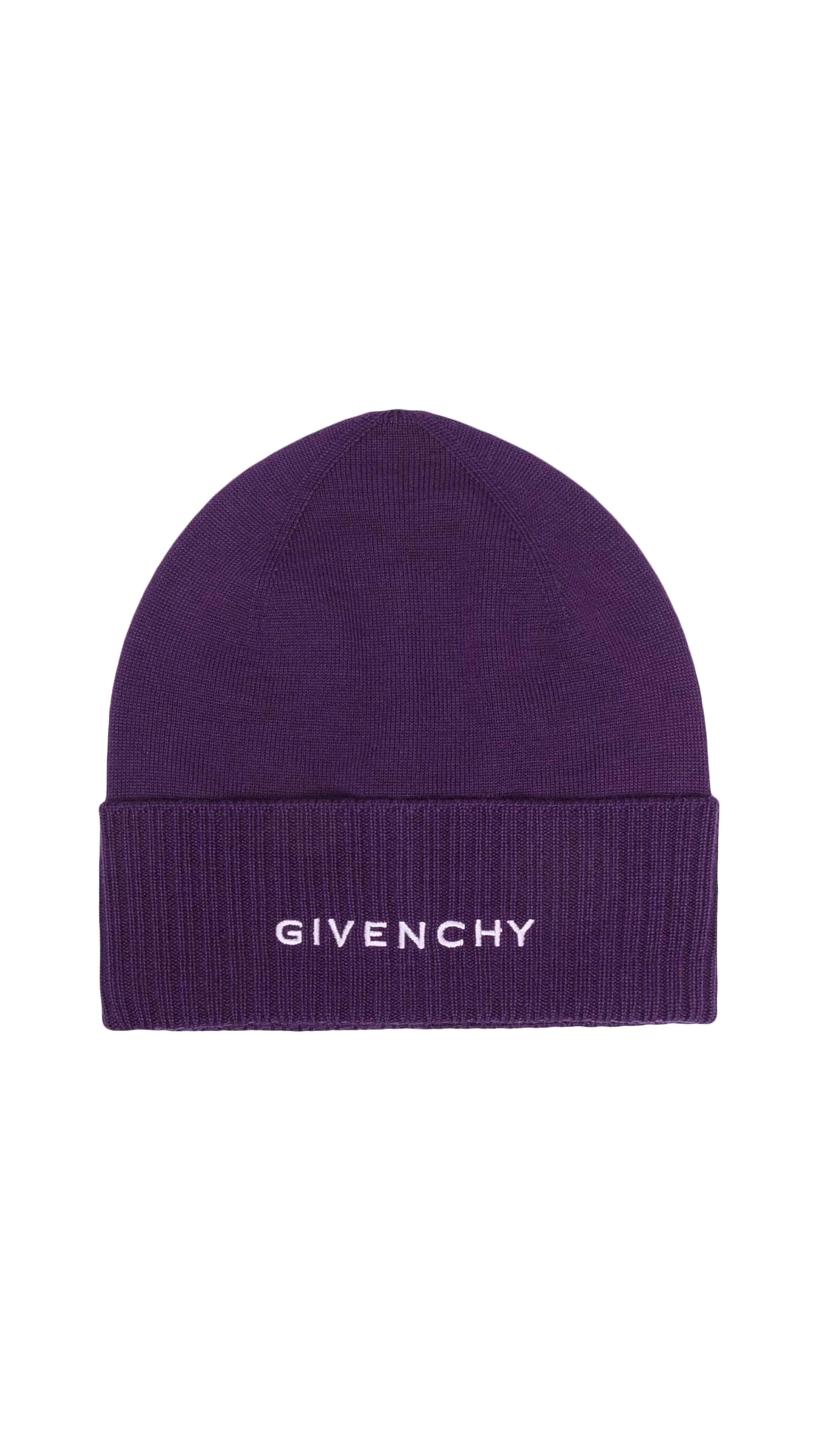 4G Beanie in Wool - Purple