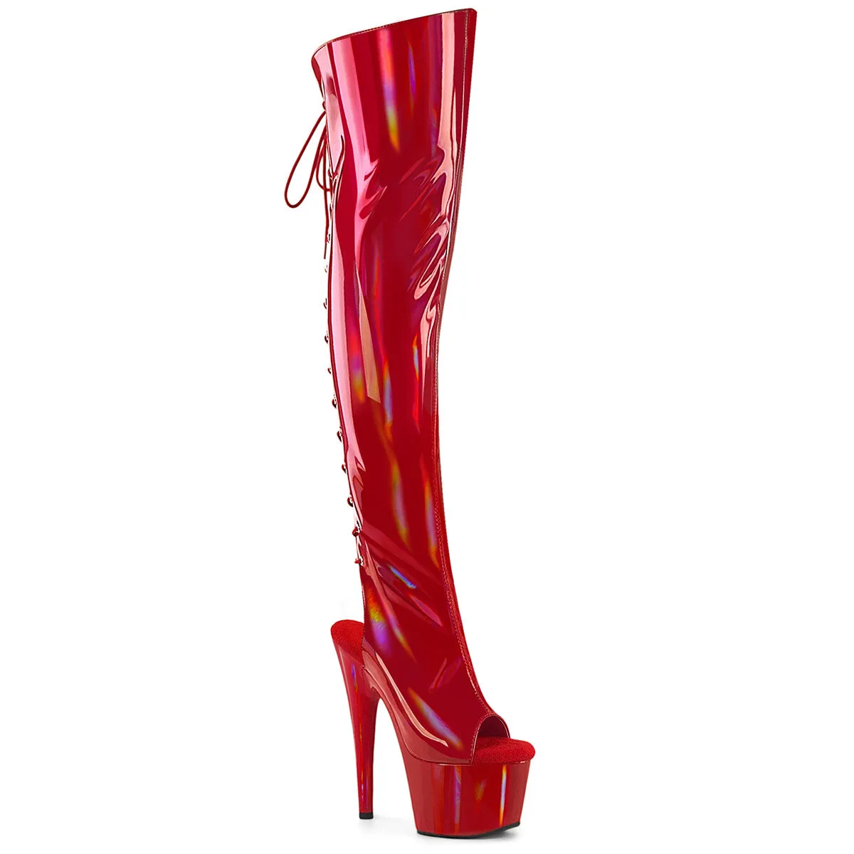 7 Inch Heel ADORE-3019HWR Red Holo