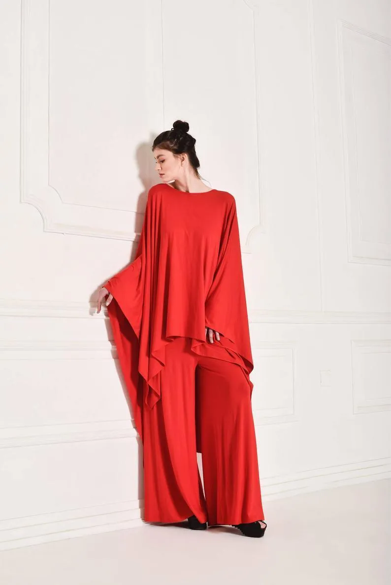 Aakasha  |Plain Long Handmade Oversized Bold Asymmetry Tunics