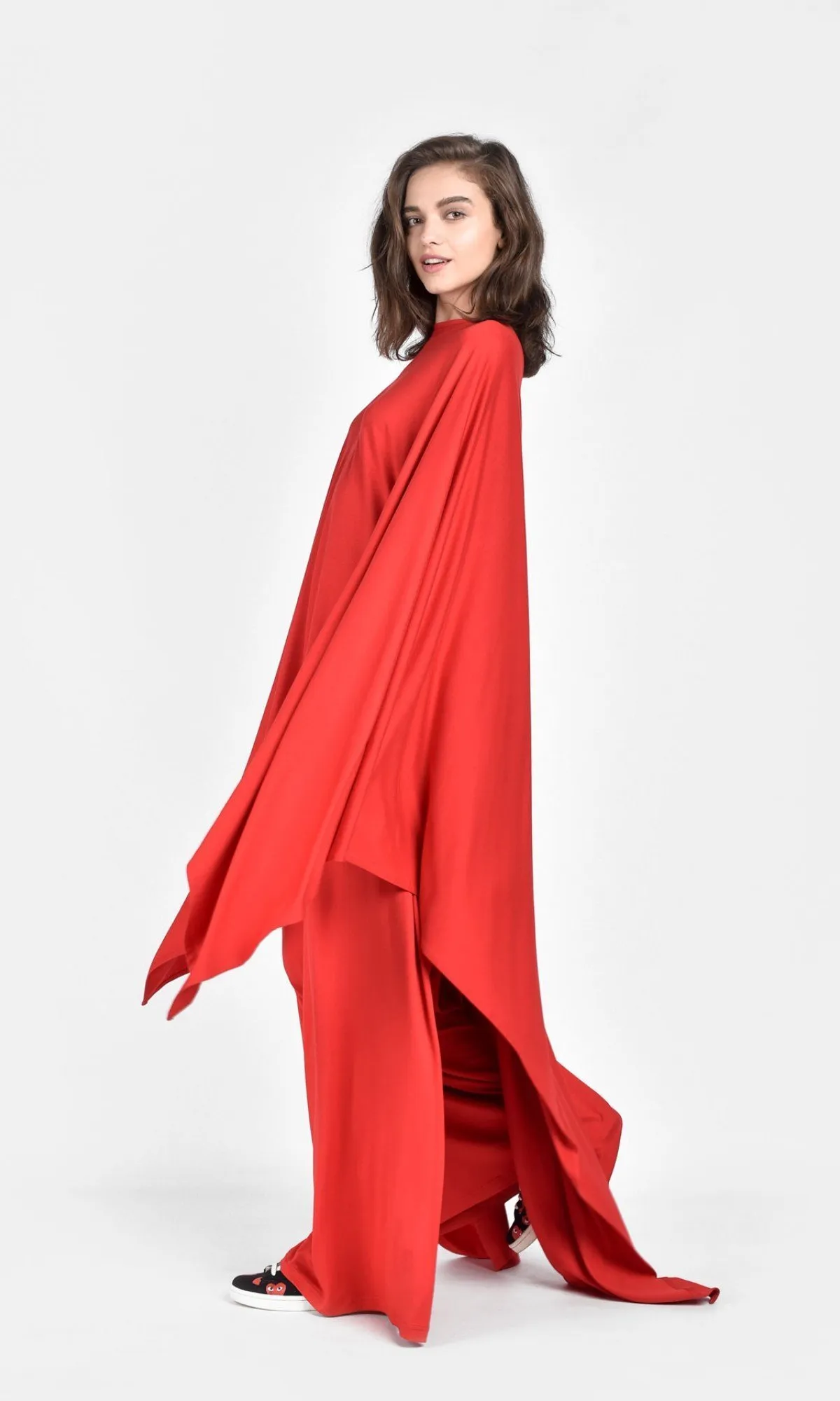 Aakasha  |Plain Long Handmade Oversized Bold Asymmetry Tunics