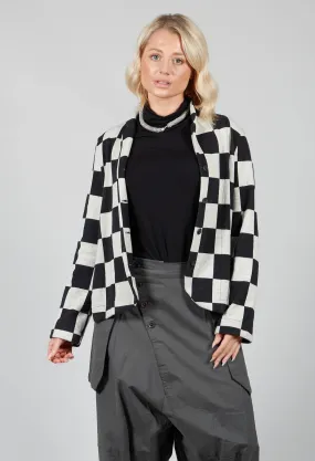 Adel J Jacket in Nero Large Check