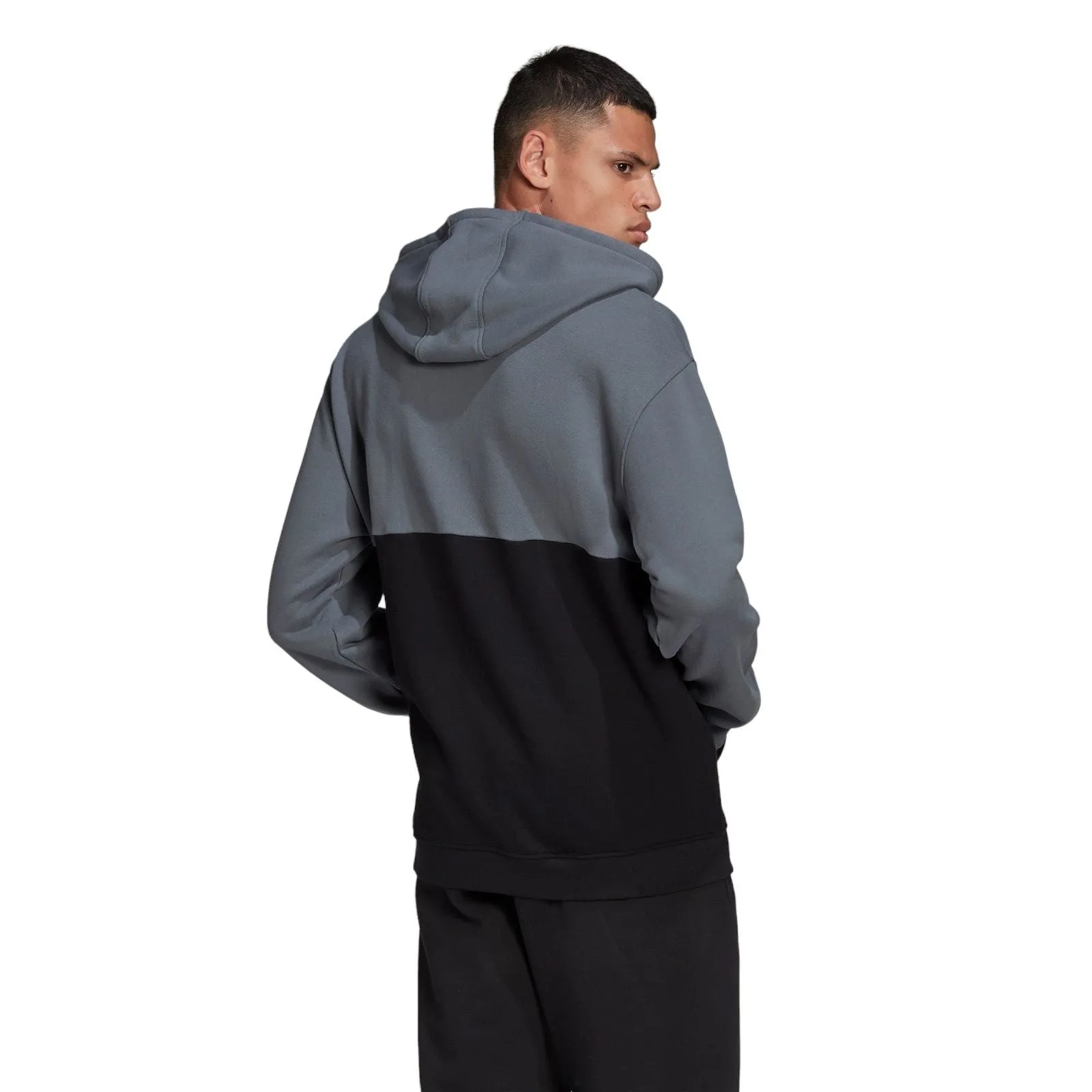 adidas Originals Adicolor Sliced Trefoil Hoodie - Black / Blue Oxide