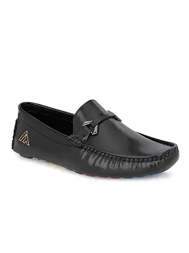 Alberto Torresi Barletta Crust Italian Finish Drivers Black Casuals For Men