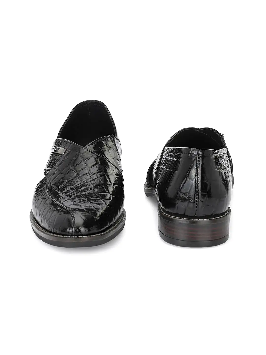 Alberto Torresi Black Genuine Leather Peshawari Jutti