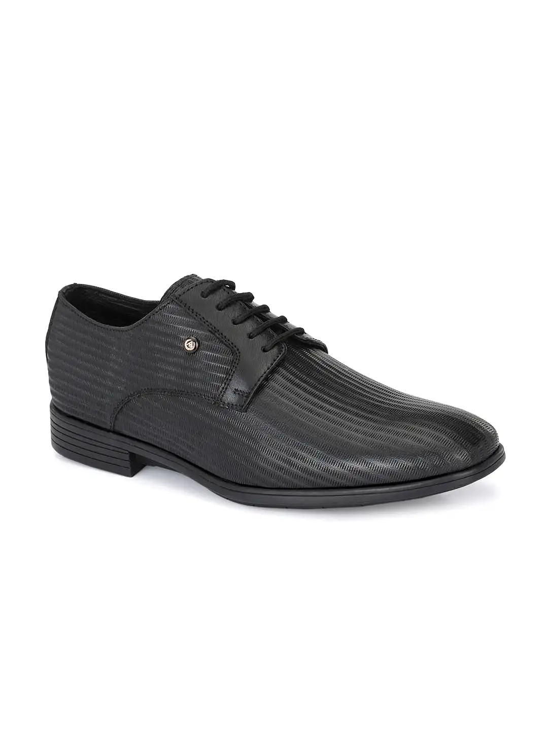 Alberto Torresi Black Laceup Formal Shoe For Men