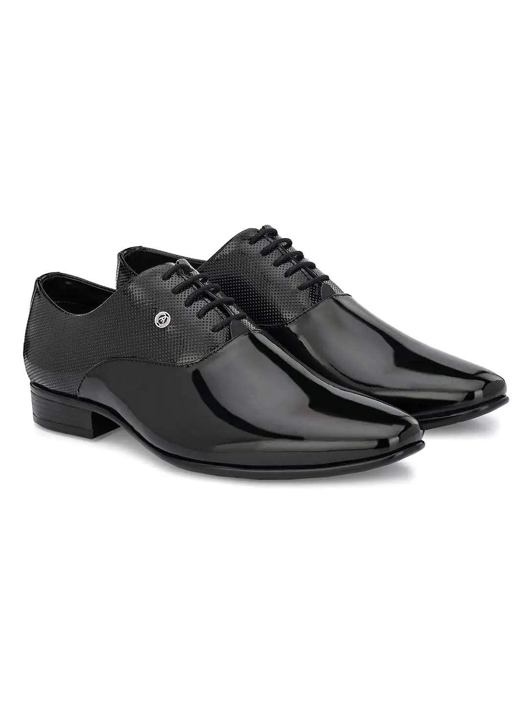 Alberto Torresi Black Patent Synthetic formal Shoes