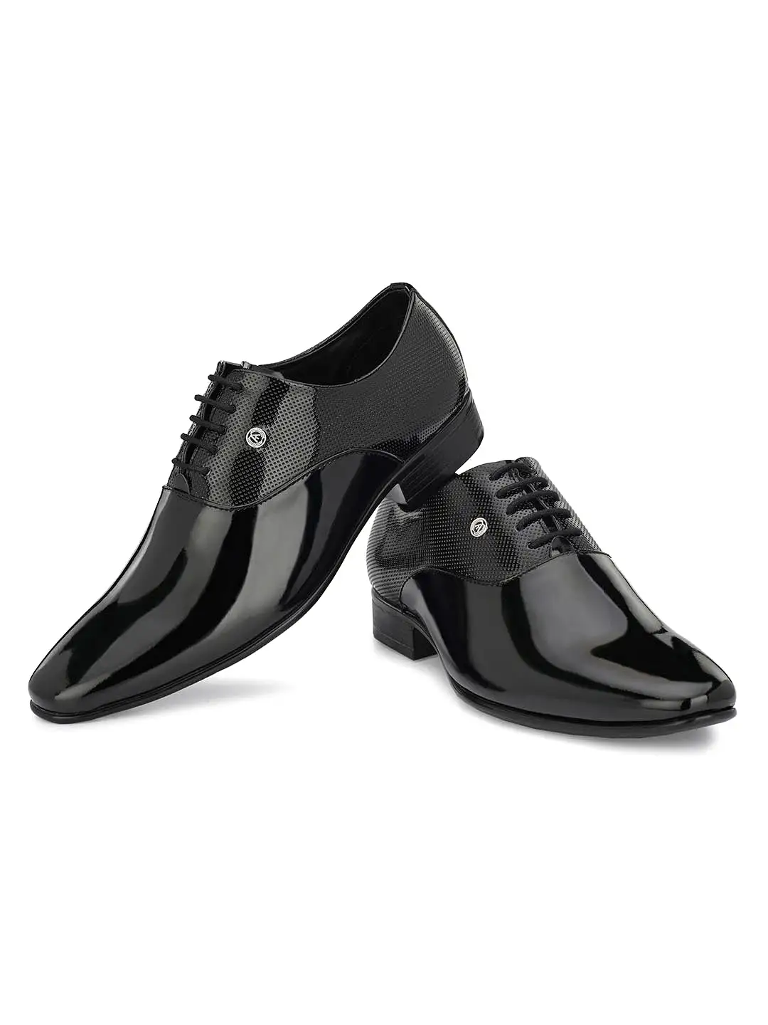 Alberto Torresi Black Patent Synthetic formal Shoes