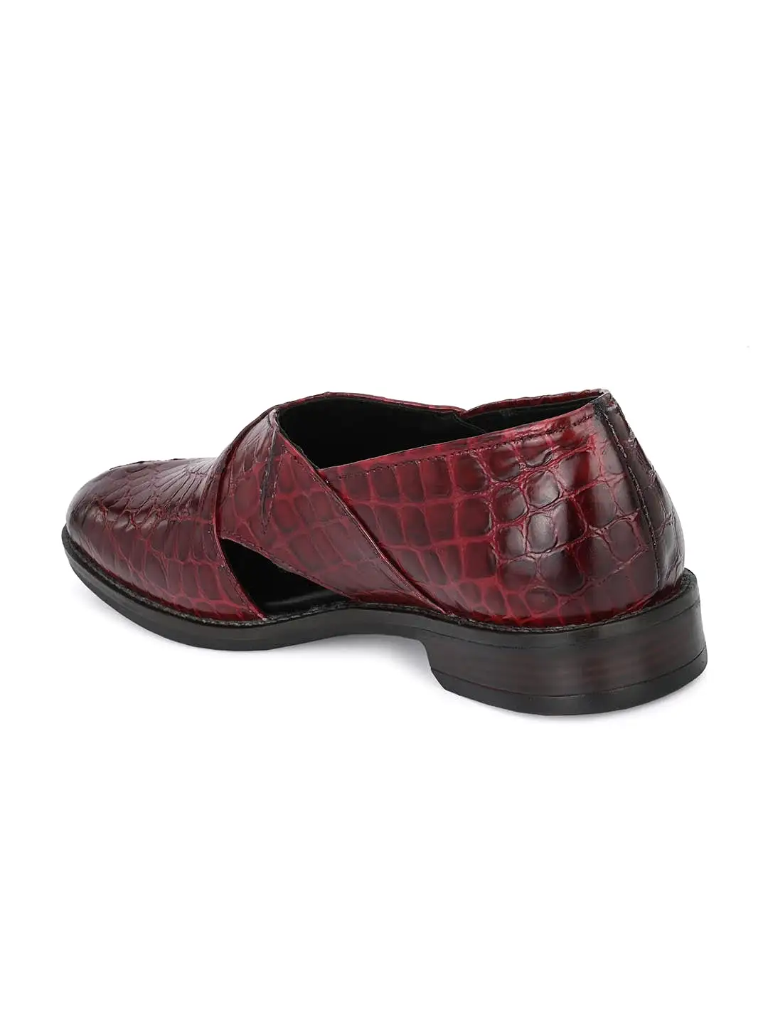 Alberto Torresi Burgundi Genuine Leather Peshawari Jutti