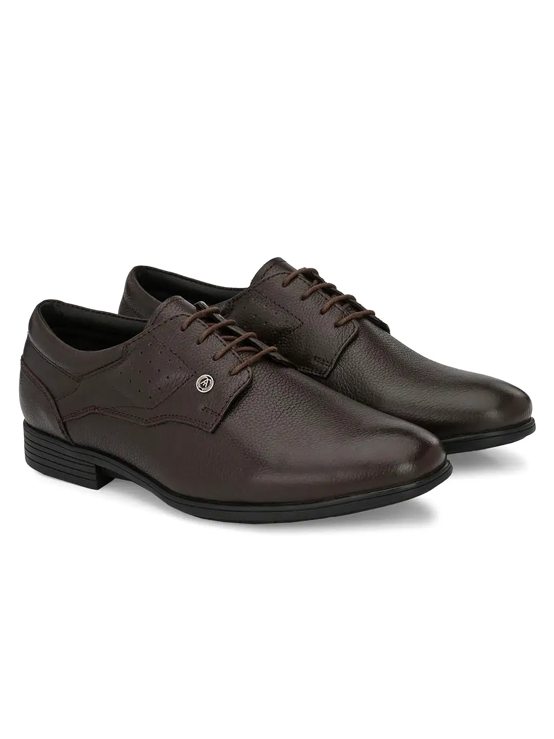 Alberto Torresi Genuine Leather Brown Laceup Formal Shoes for Men