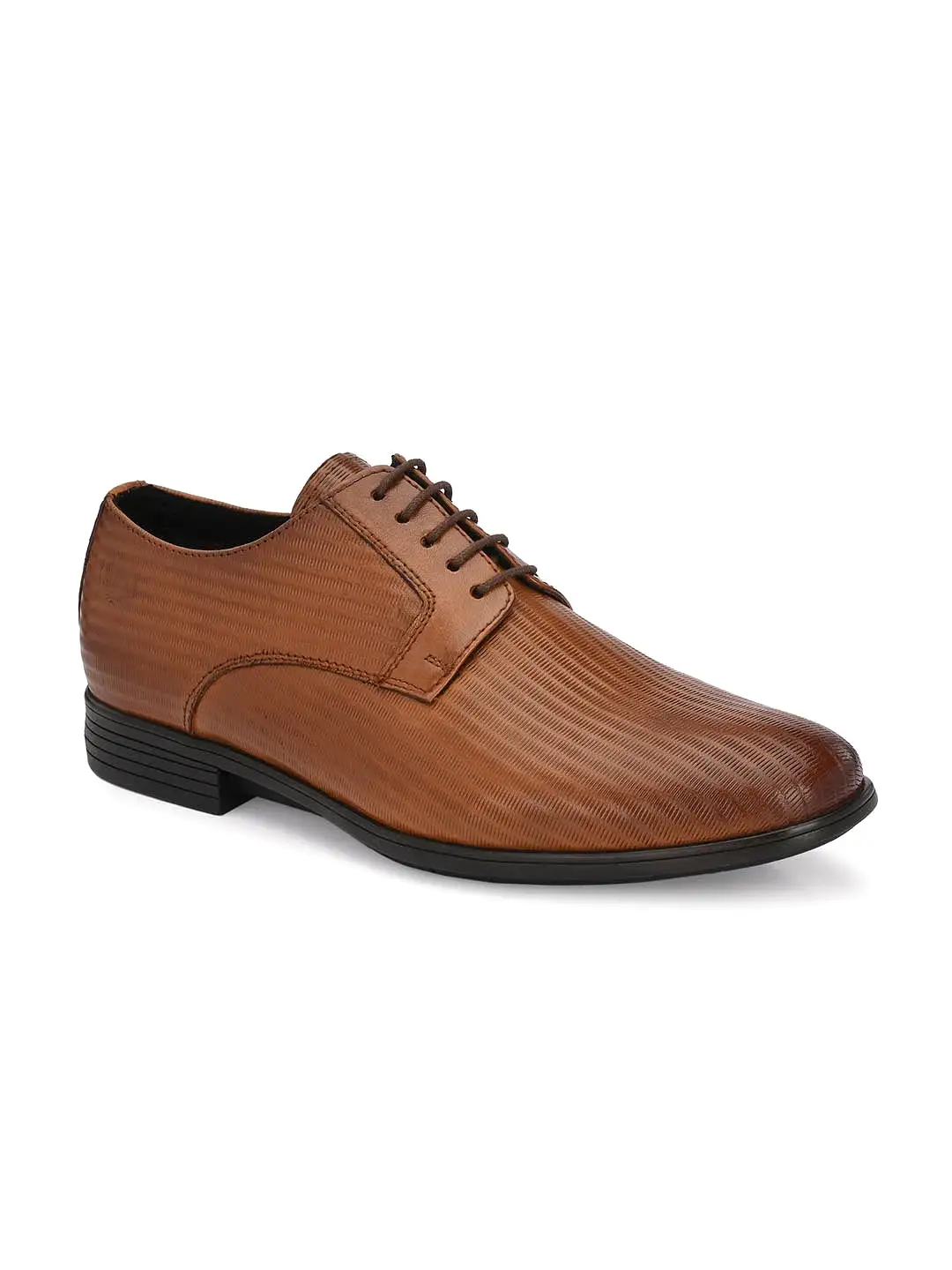 Alberto Torresi Genuine Leather Tan Laceup Formal Shoes For Men