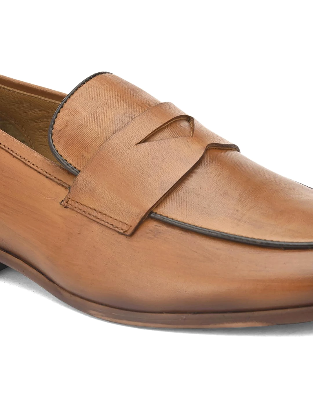 Alberto Torresi Genuine Leather Tan Loafers For Men