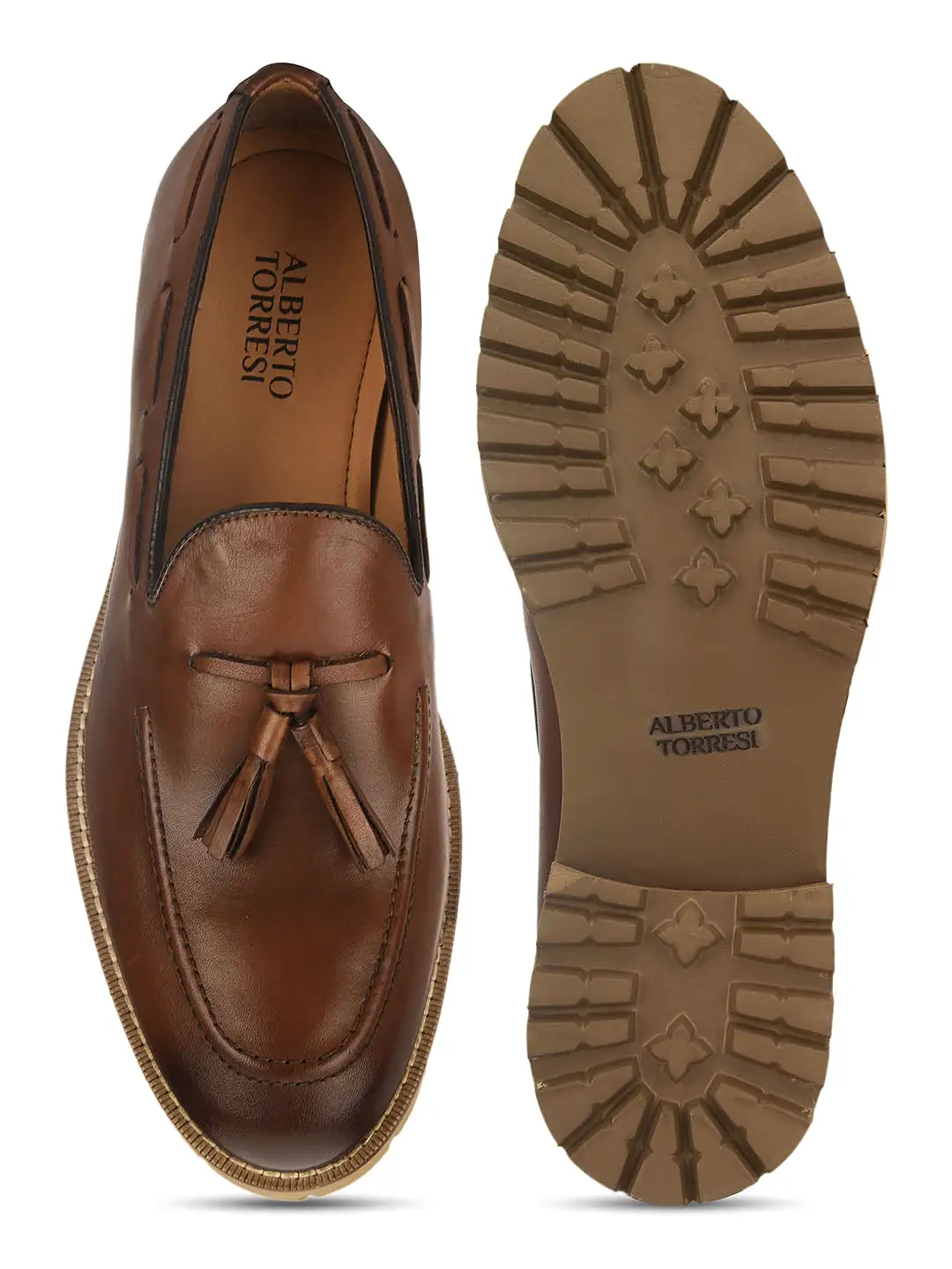 Alberto Torresi Mens Casual Slip-Ons With Tussel Casuals For Men