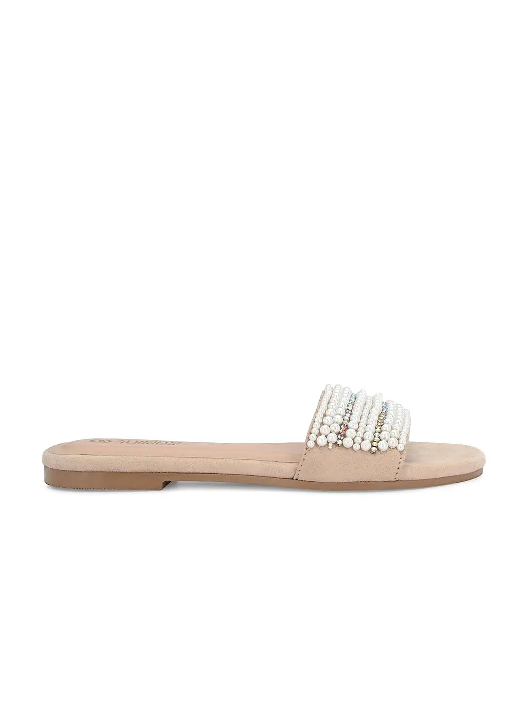 Alberto Torresi Synthetic Beige Flat Sandals for women