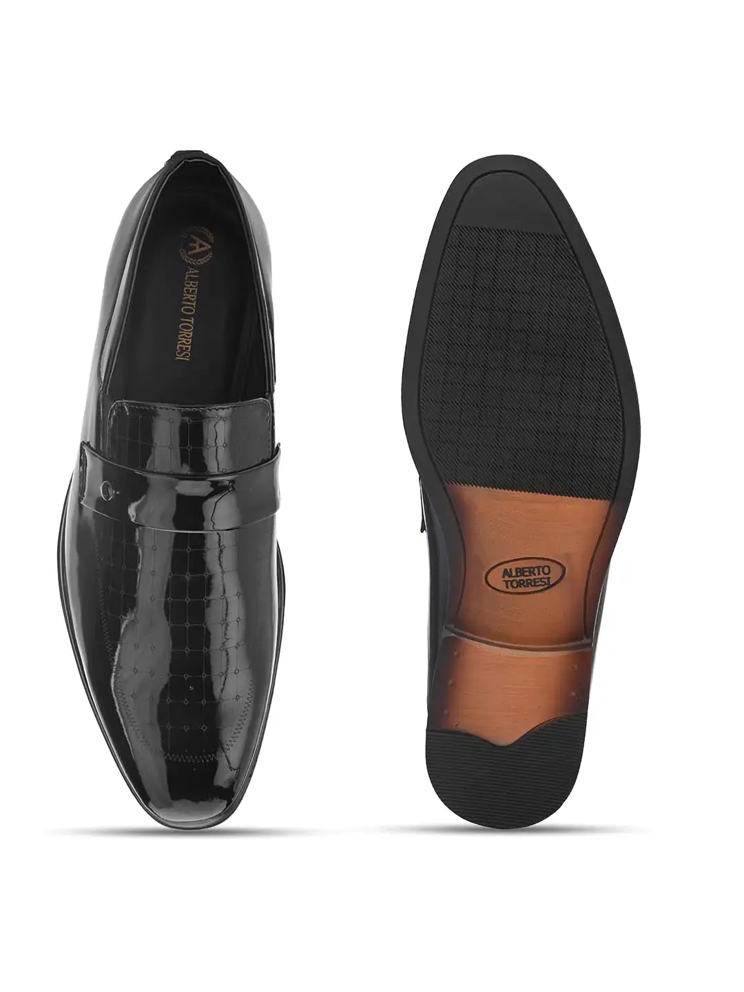 Alberto Torresi Synthetic Black Formal Shoe For Men