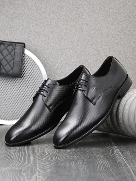 Alberto Torresi Synthetic Black Laceup Formal Shoes for Men