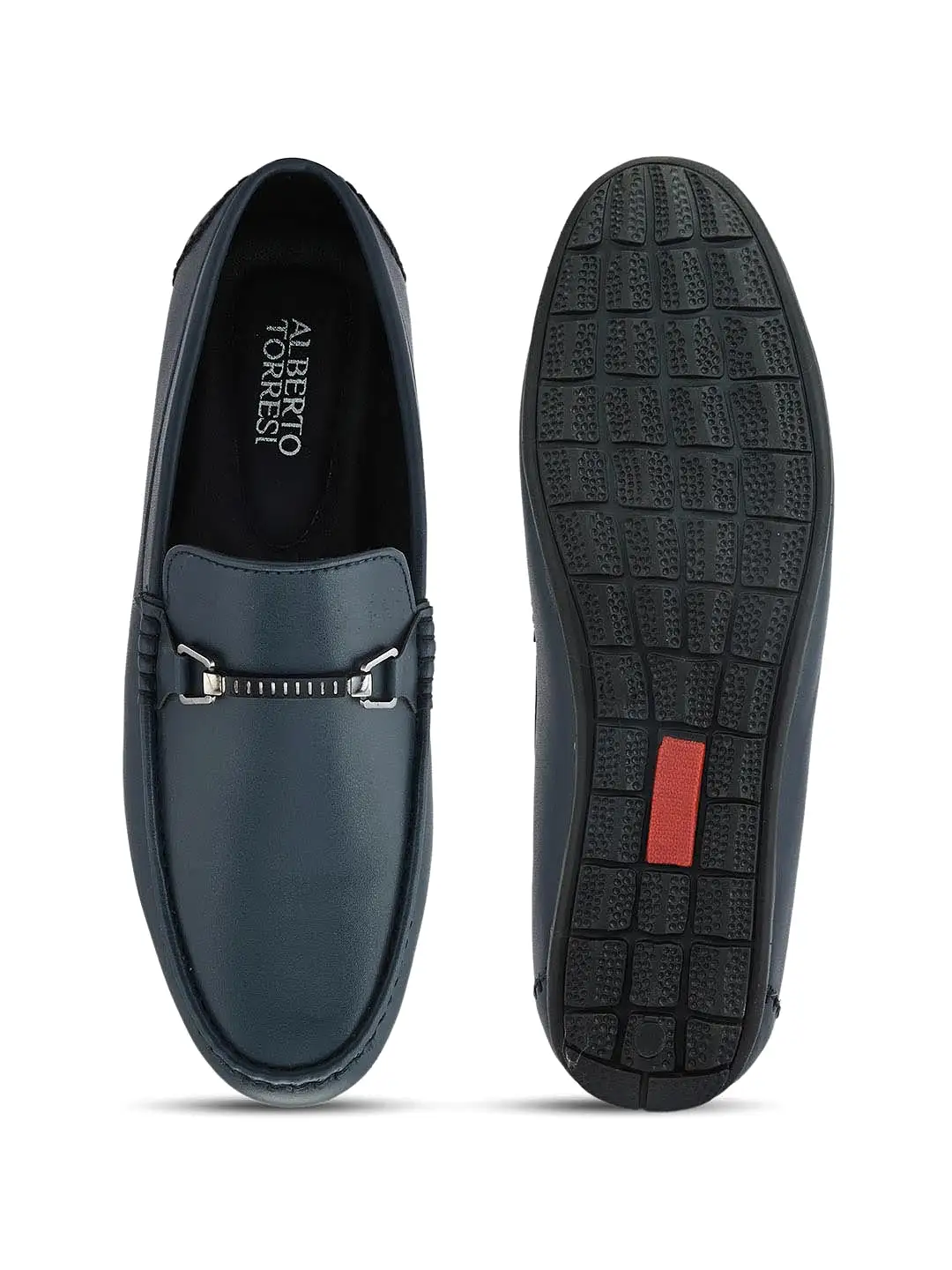 Alberto Torresi Synthetic Blue Loafers For Men