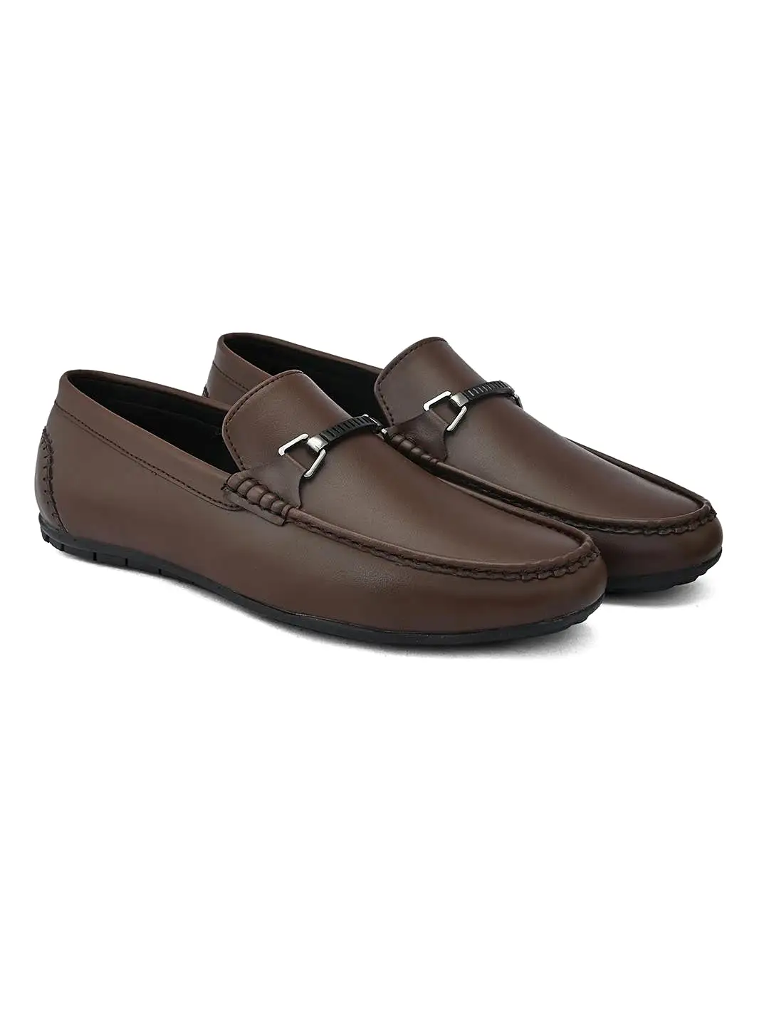 Alberto Torresi Synthetic BRown Loafers For Men