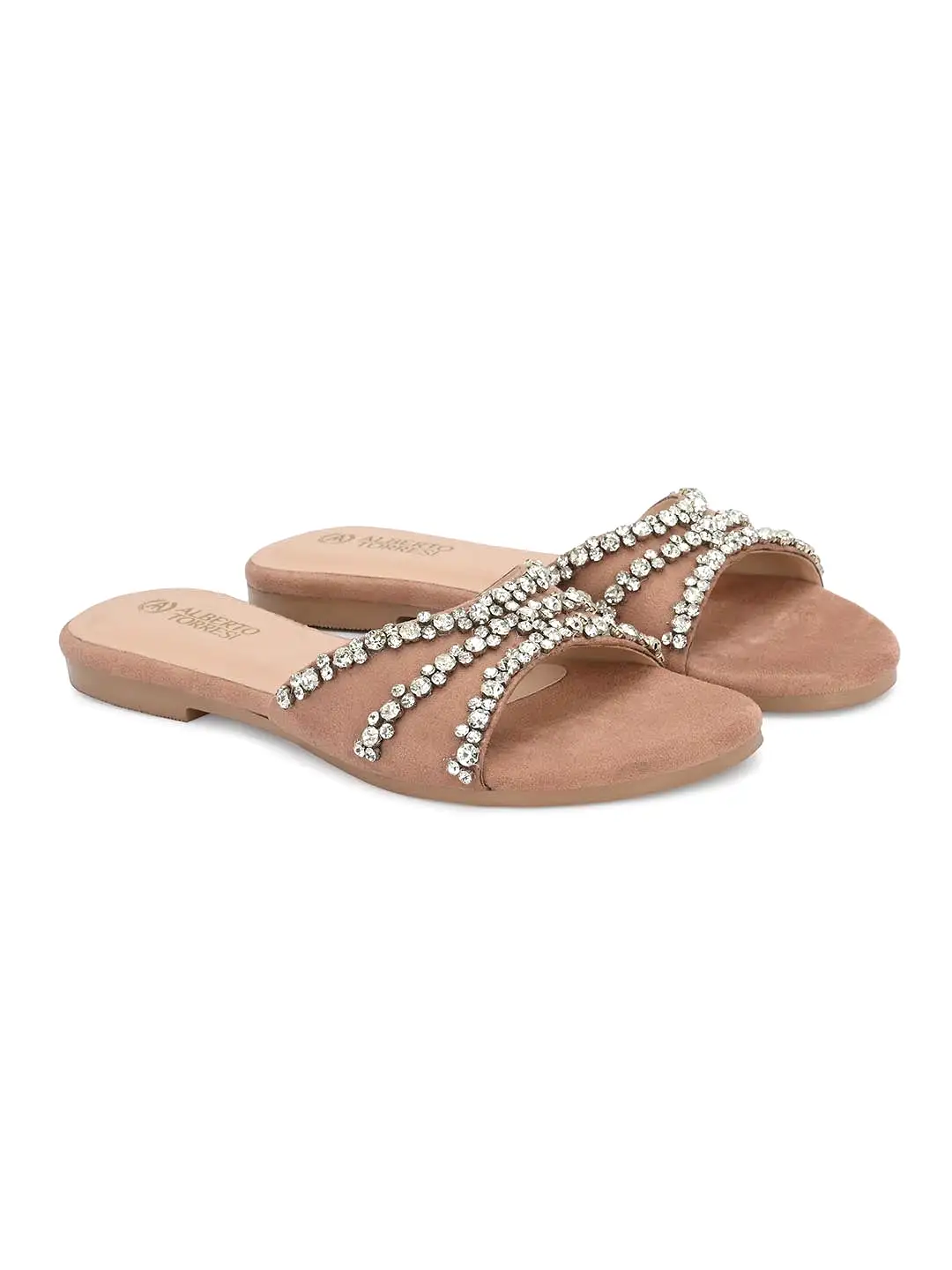 Alberto Torresi Synthetic Pink Flat Sandals for women