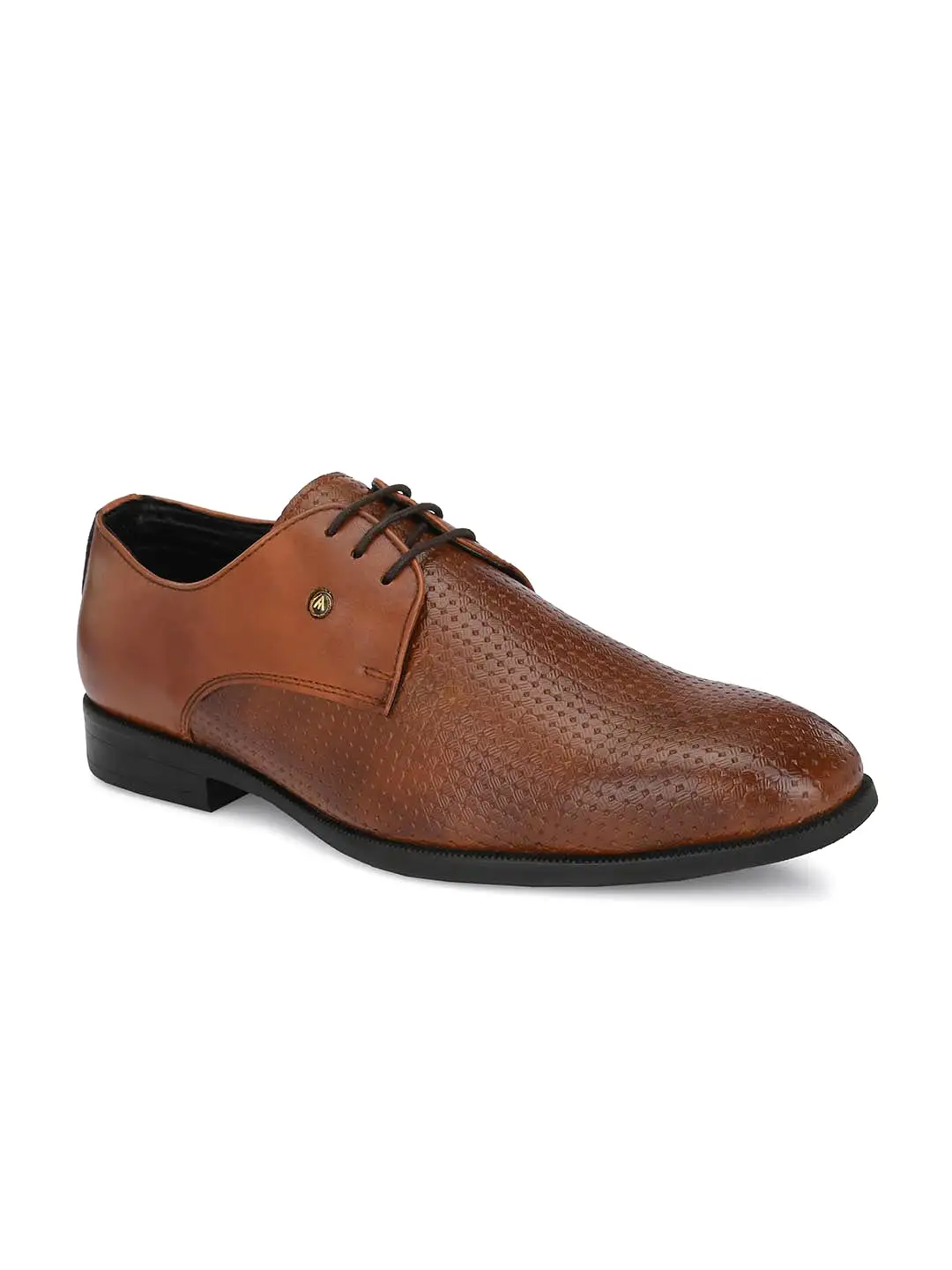 Alberto Torresi Synthetic Tan Laceup Formal Shoes for Men