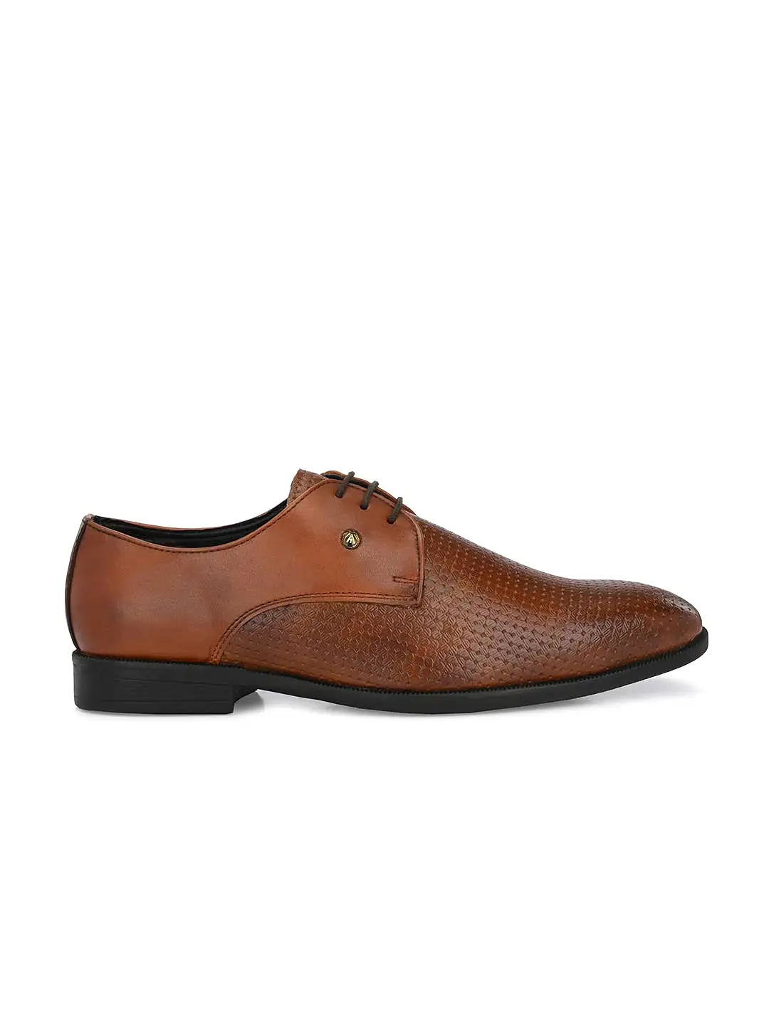 Alberto Torresi Synthetic Tan Laceup Formal Shoes for Men