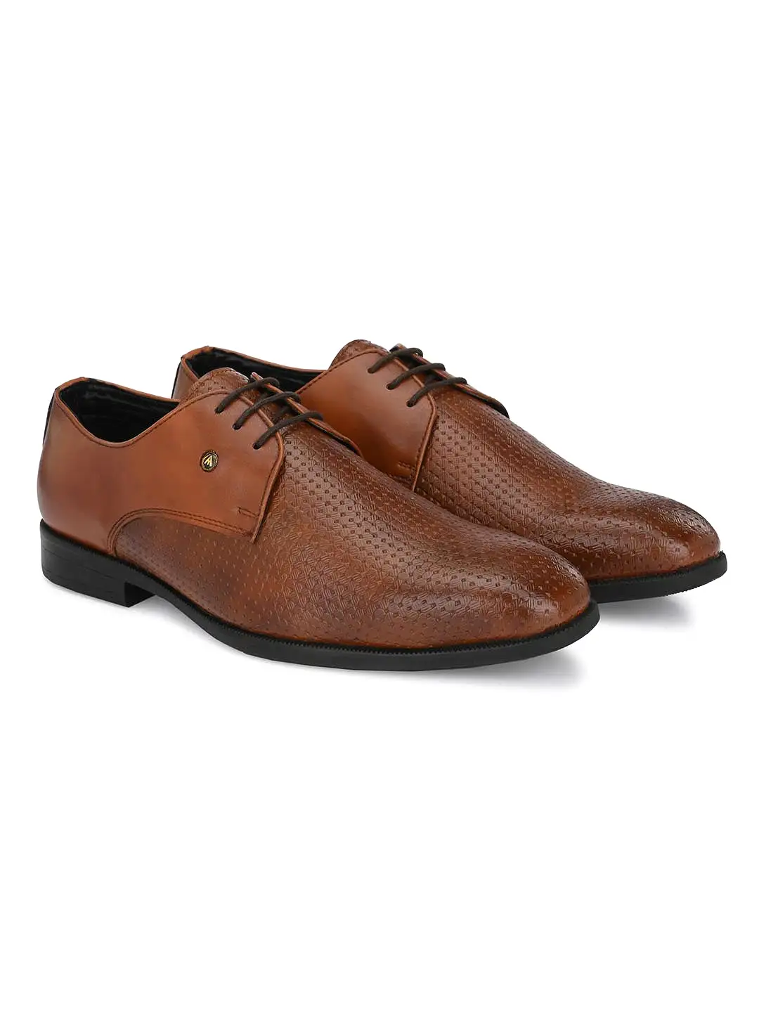 Alberto Torresi Synthetic Tan Laceup Formal Shoes for Men