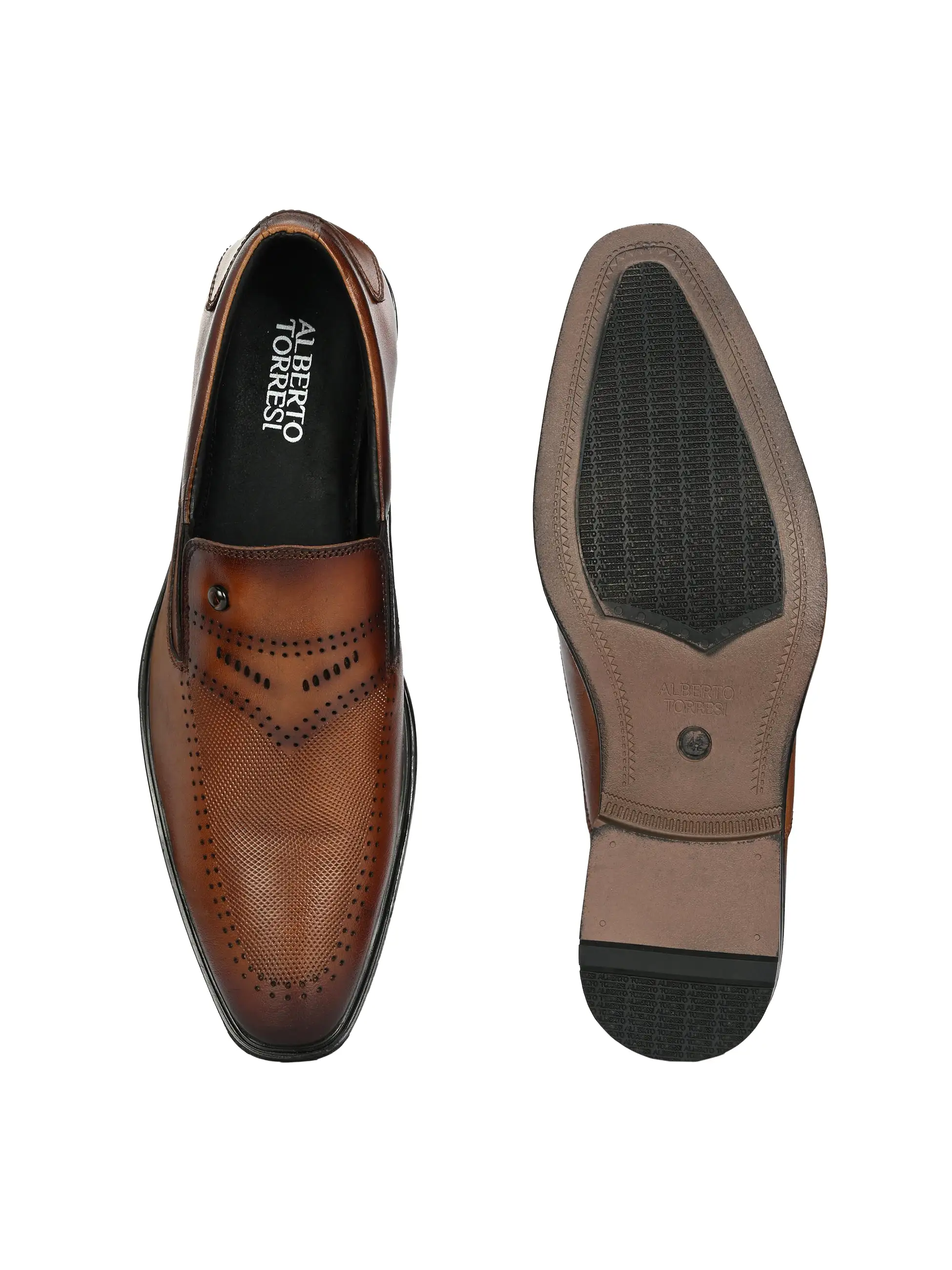 Alberto Torresi Tan Formal Shoe For Men