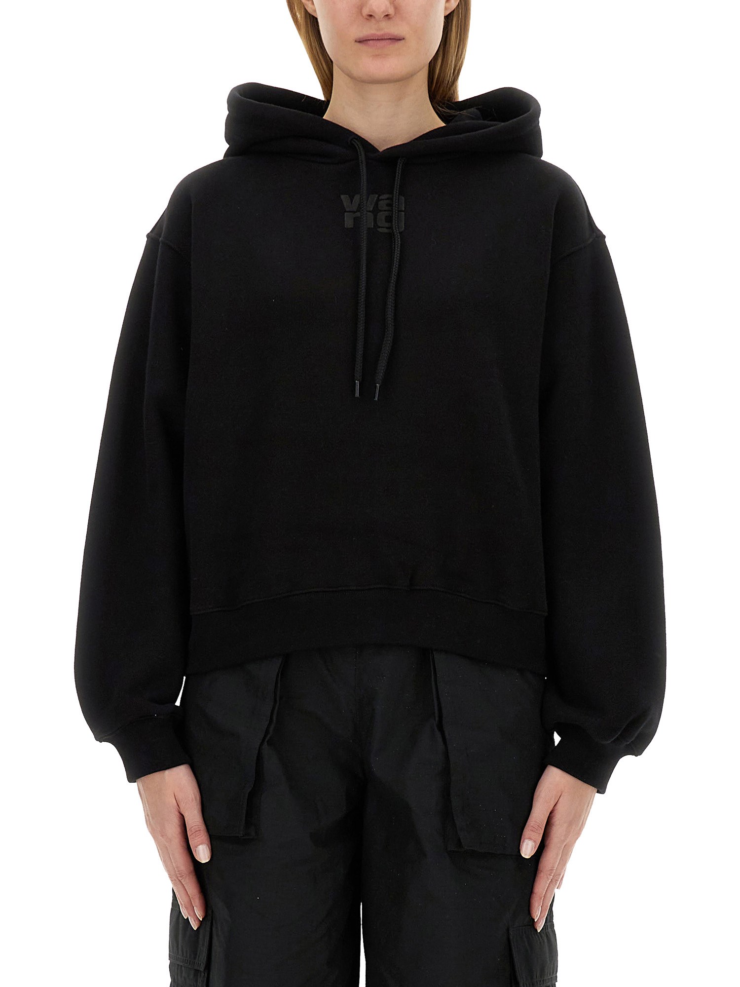 ALEXANDERWANG.T    COTTON SWEATSHIRT WITH LOGO