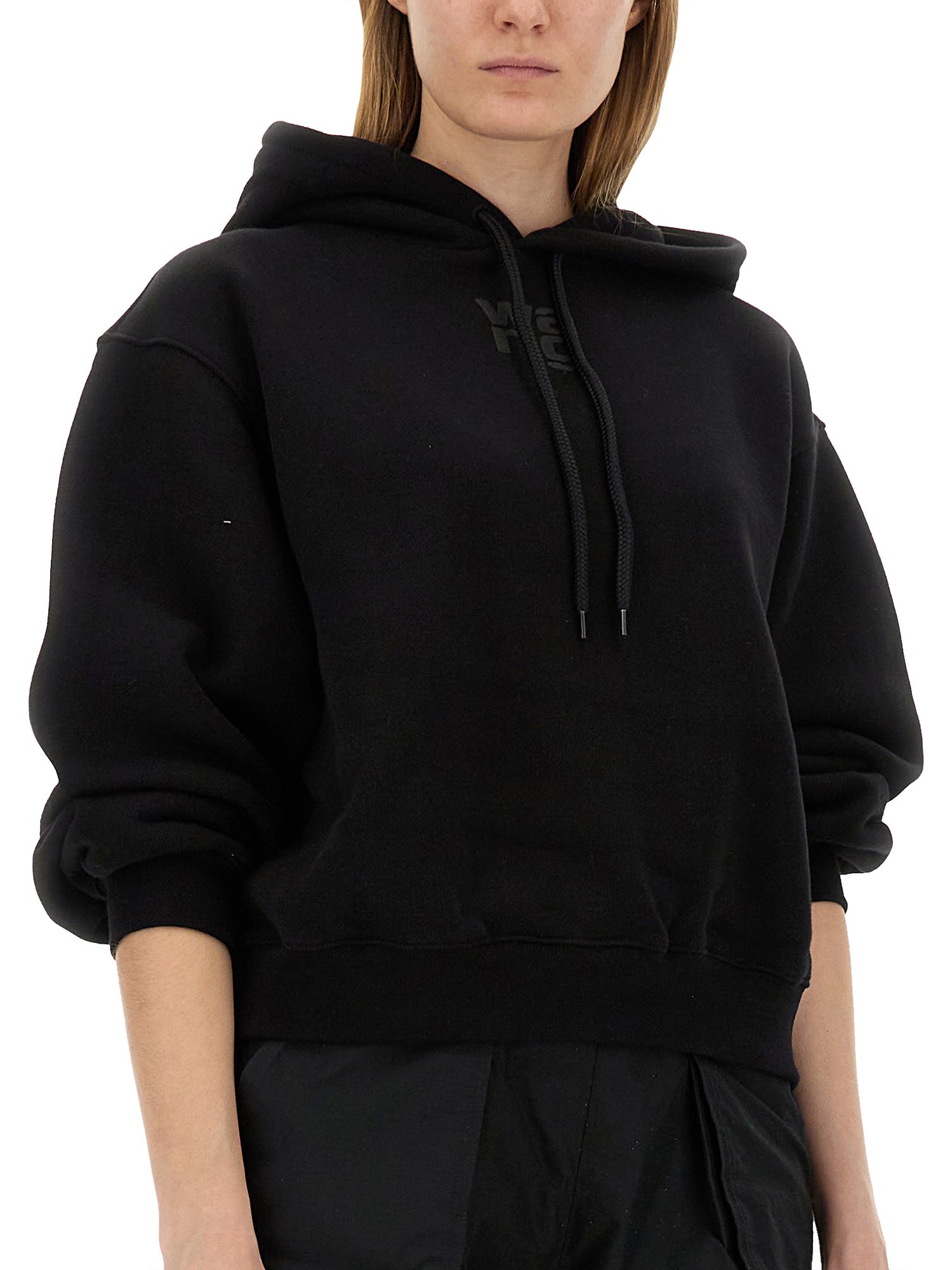 ALEXANDERWANG.T    COTTON SWEATSHIRT WITH LOGO