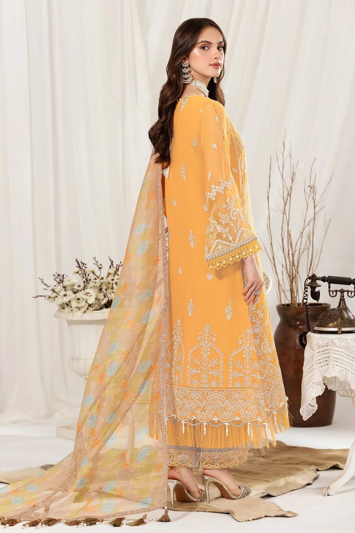 Alizeh Fashion Dhaagay Luxury Chiffon Unstitched 3 Piece Suit 04-ZAYUR