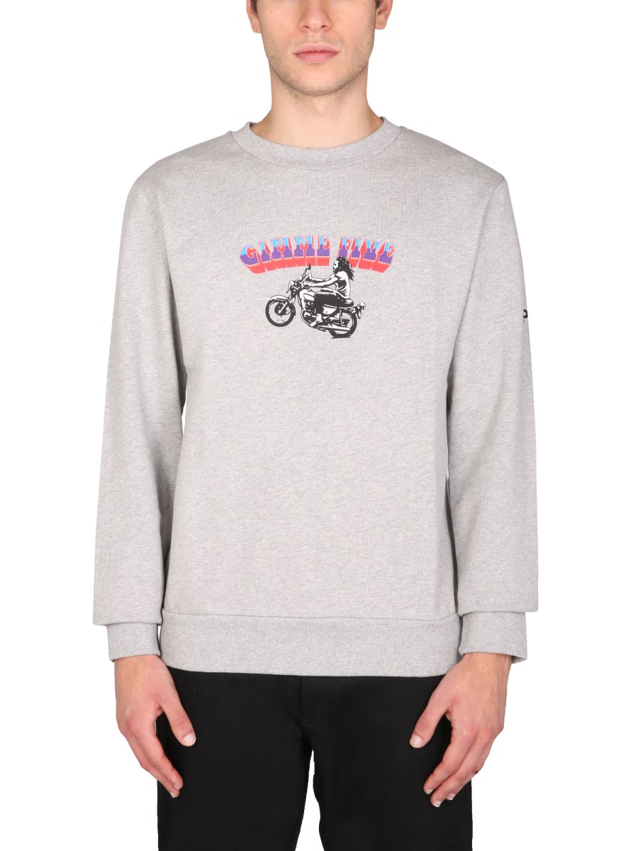 A.P.C.    MIKA COTTON SWEATSHIRT WITH LOGO PRINT