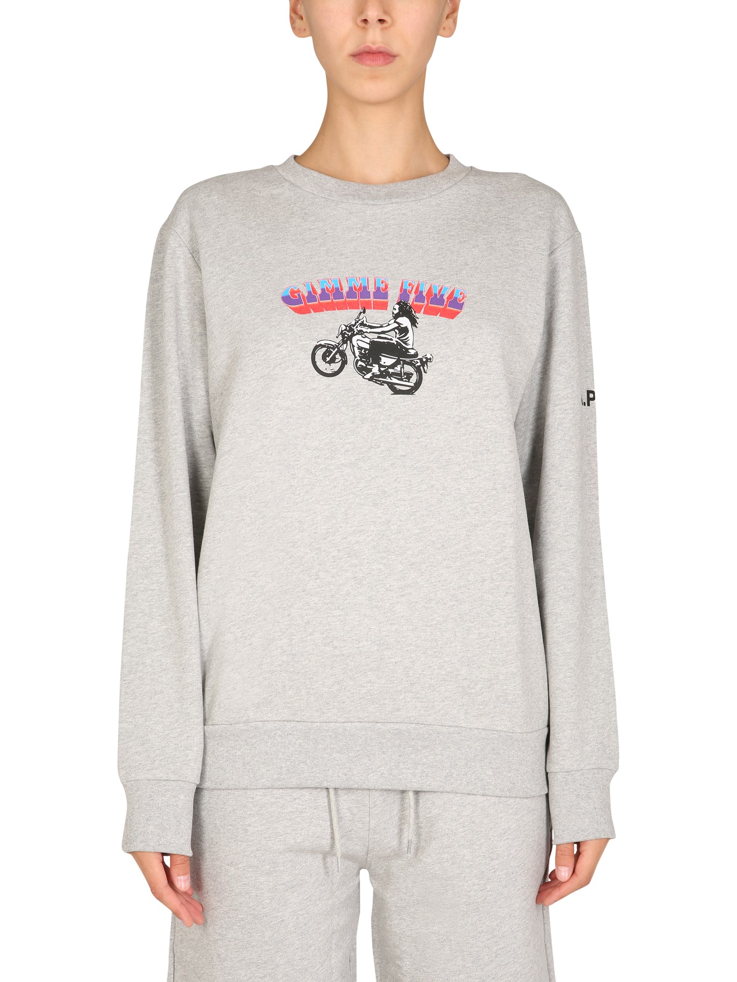 A.P.C.    MIKA COTTON SWEATSHIRT WITH LOGO PRINT