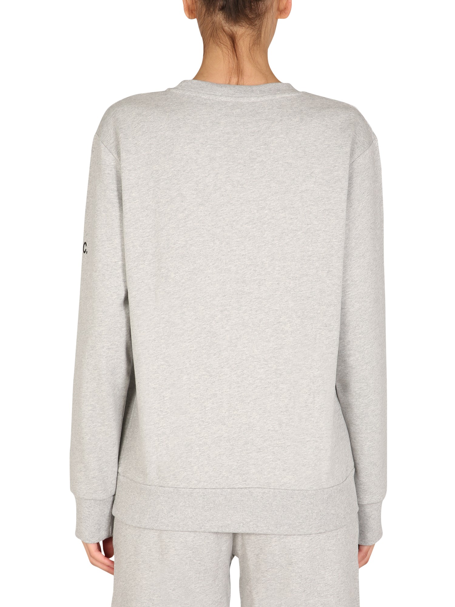 A.P.C.    MIKA COTTON SWEATSHIRT WITH LOGO PRINT