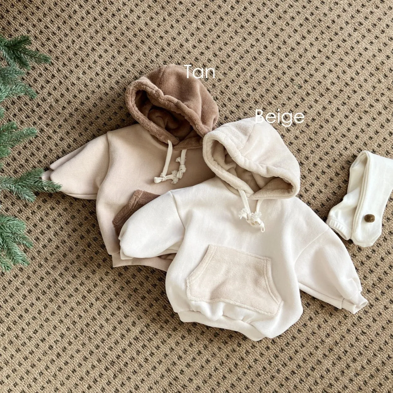 Baby Faux Fur Trim Hoodie (6-18m) - 2 Colors