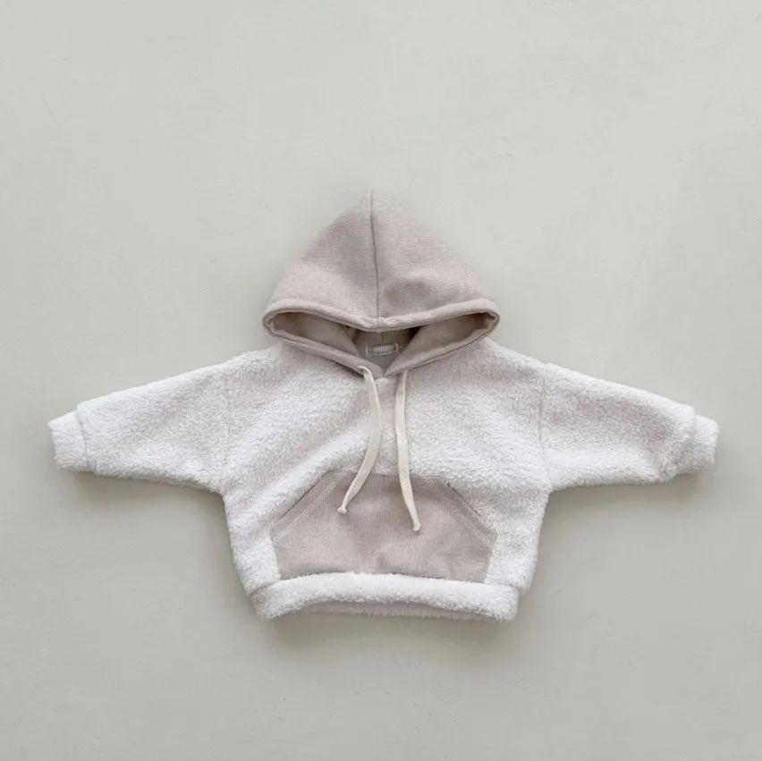 Baby W24 Warm Fleece Kangaroo Pocket Hoodie (4-18m) - 2 Colors