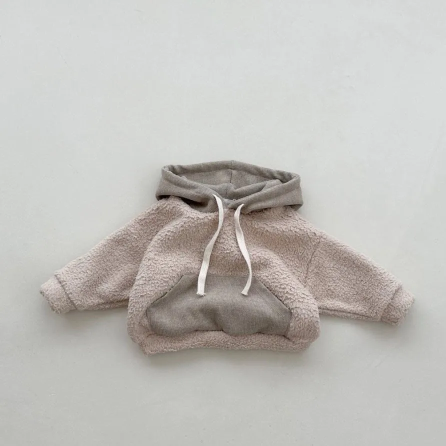 Baby W24 Warm Fleece Kangaroo Pocket Hoodie (4-18m) - 2 Colors