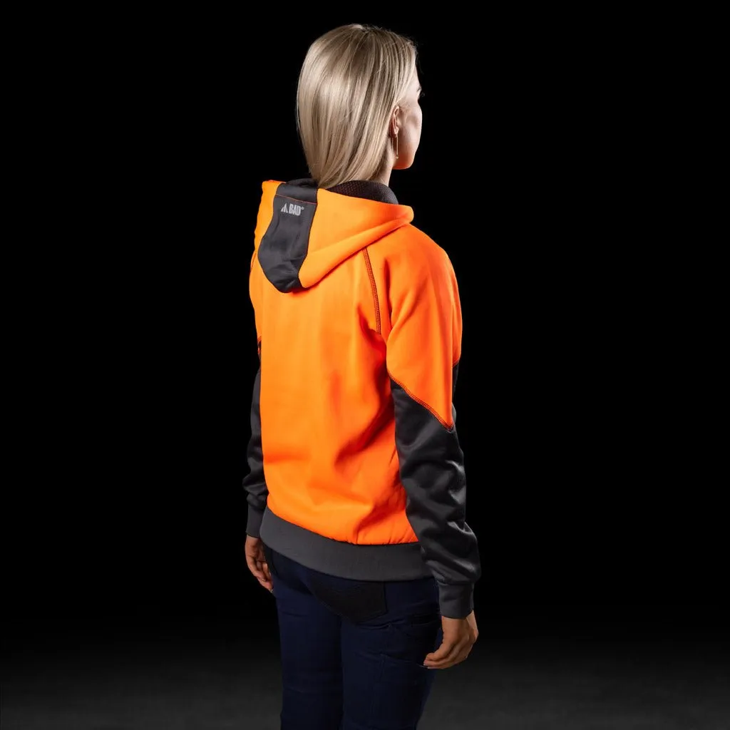 BAD WOMENS ESSENTIAL HI-VIS FLEECE HOODIE