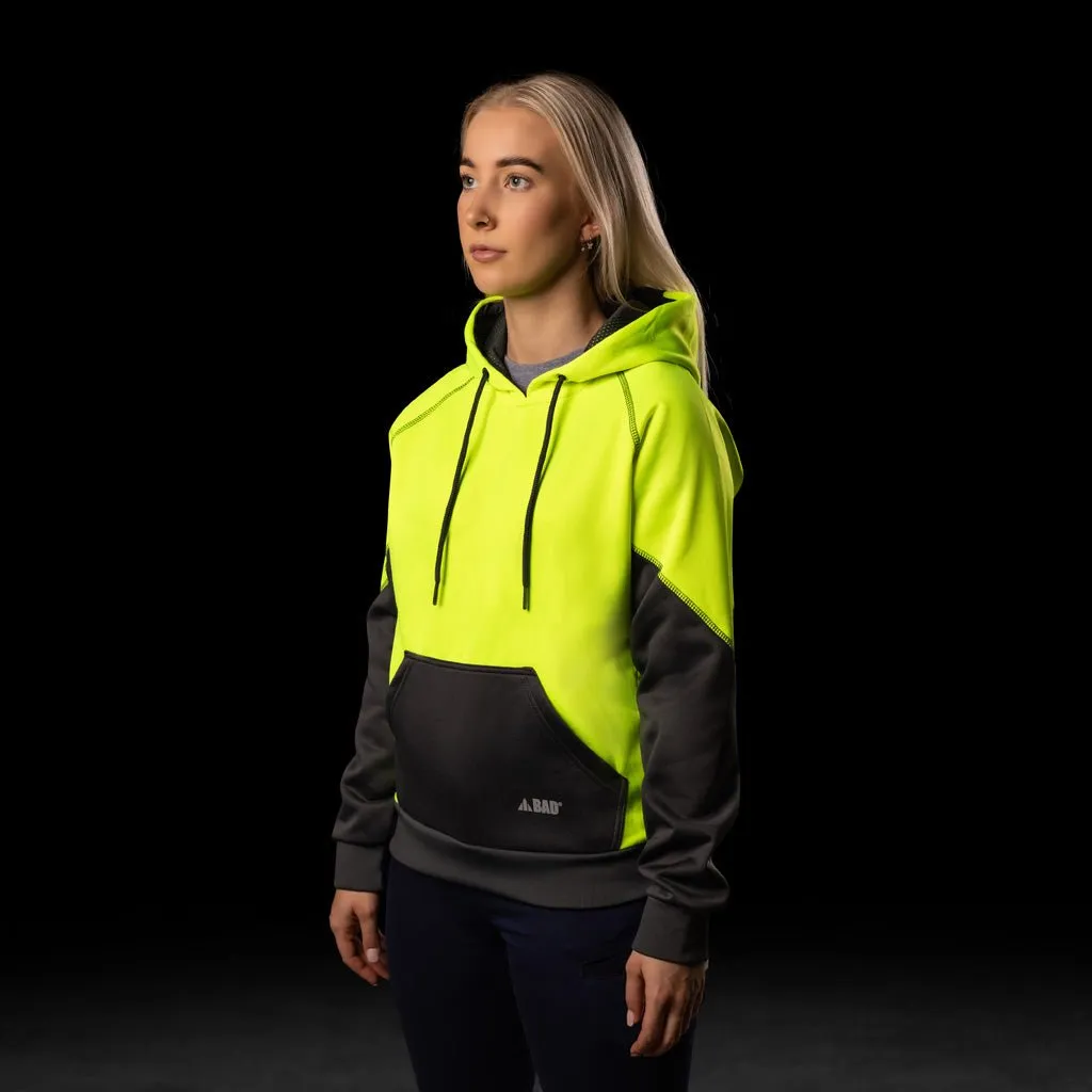 BAD WOMENS ESSENTIAL HI-VIS FLEECE HOODIE