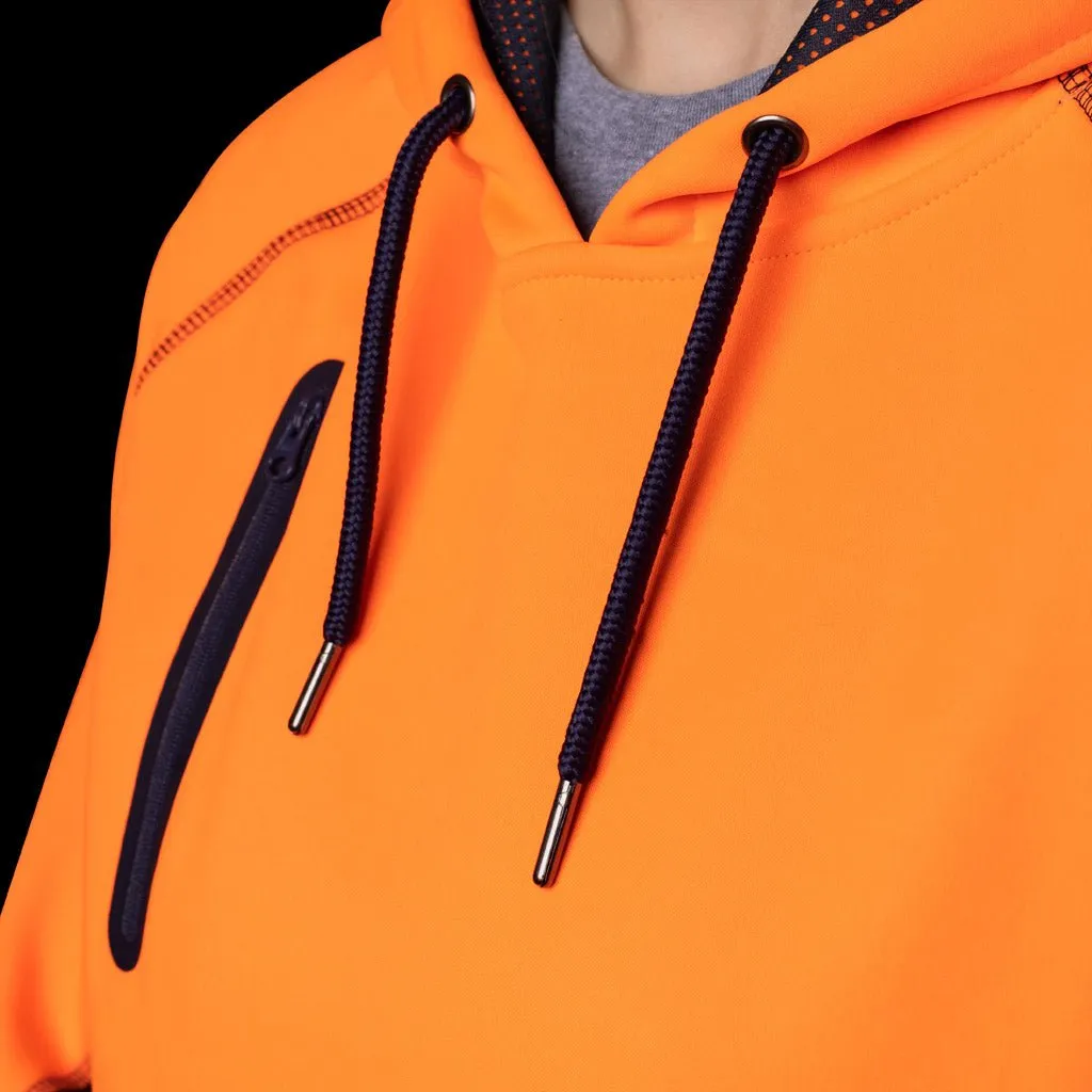 BAD WOMENS WATERPROOF RAIN-DEFEND HI-VIS FLEECE HOODIE