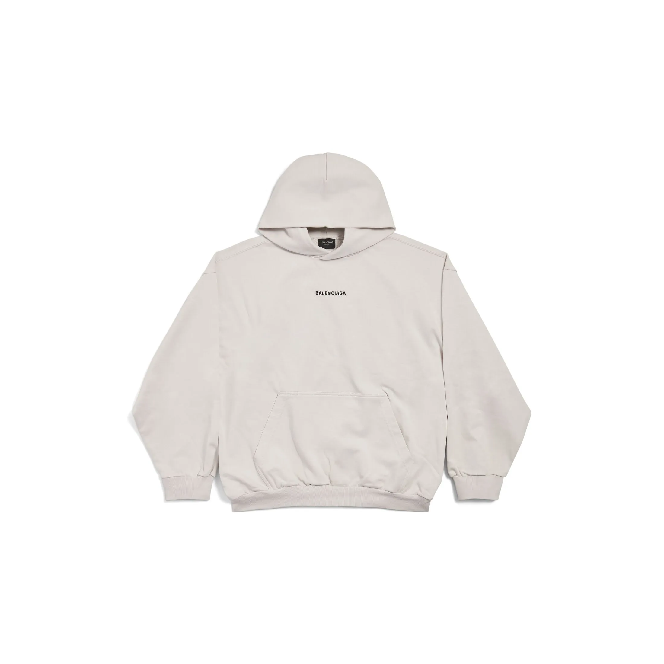 BALENCIAGA BACK HOODIE MEDIUM FIT IN OFF WHITE