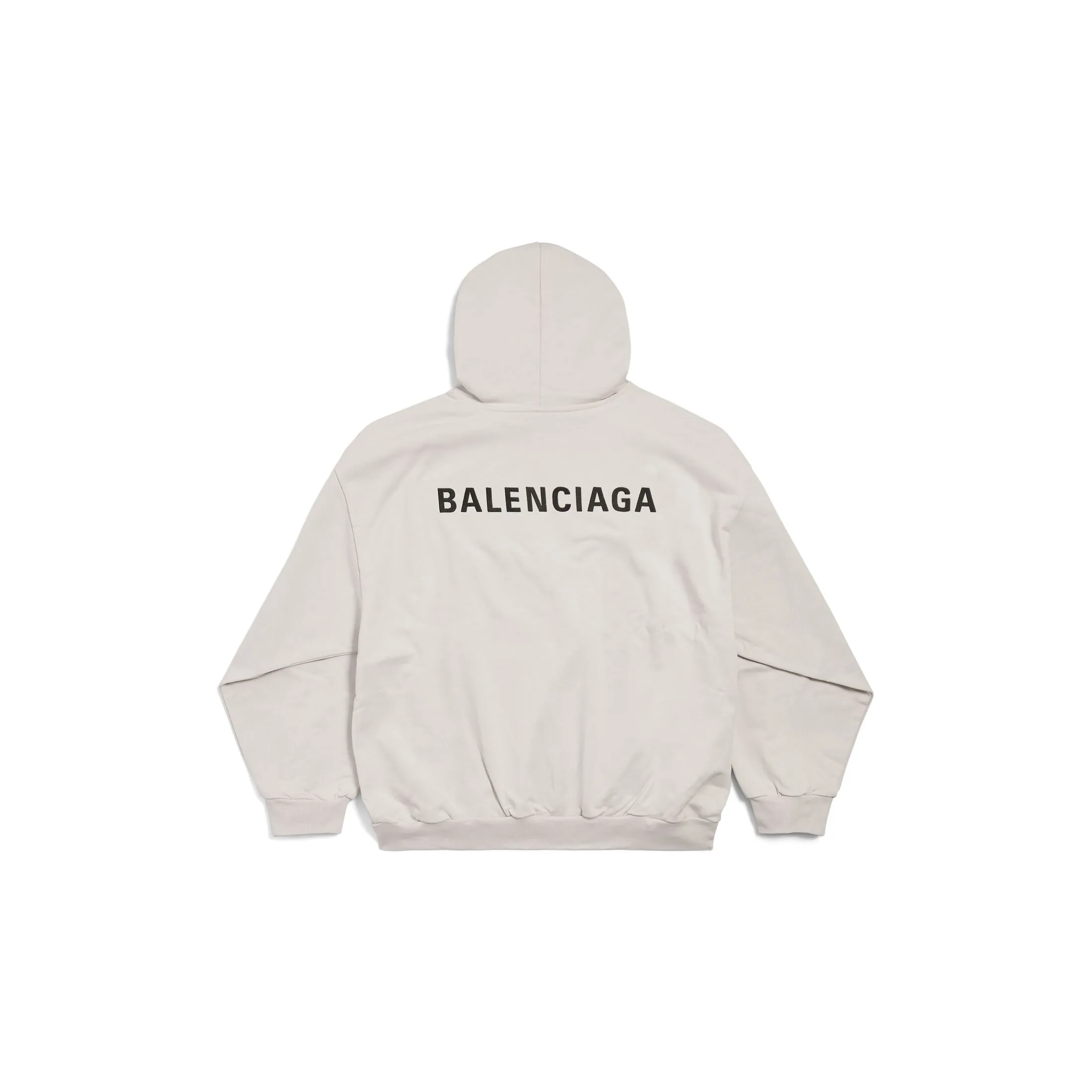 BALENCIAGA BACK HOODIE MEDIUM FIT IN OFF WHITE