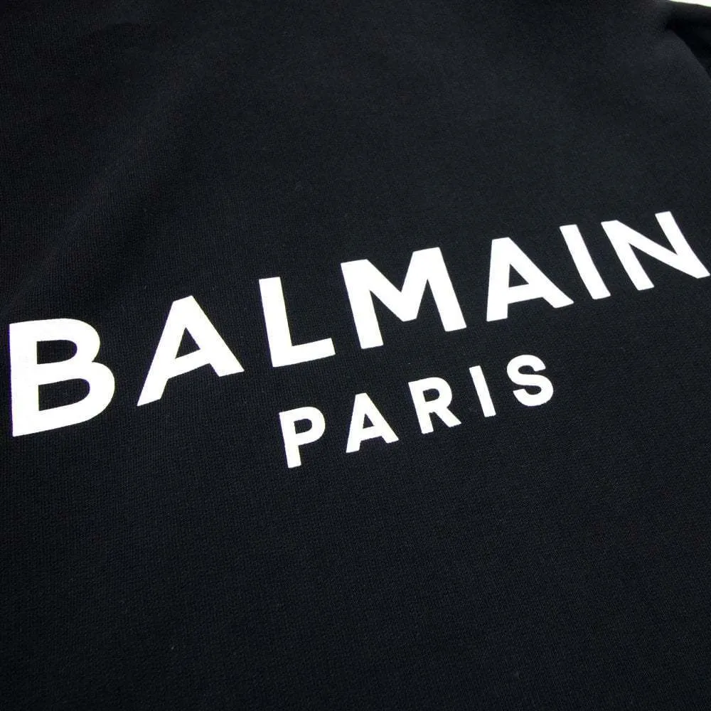 BALMAIN  |Long Sleeves Cotton Logo Luxury Hoodies