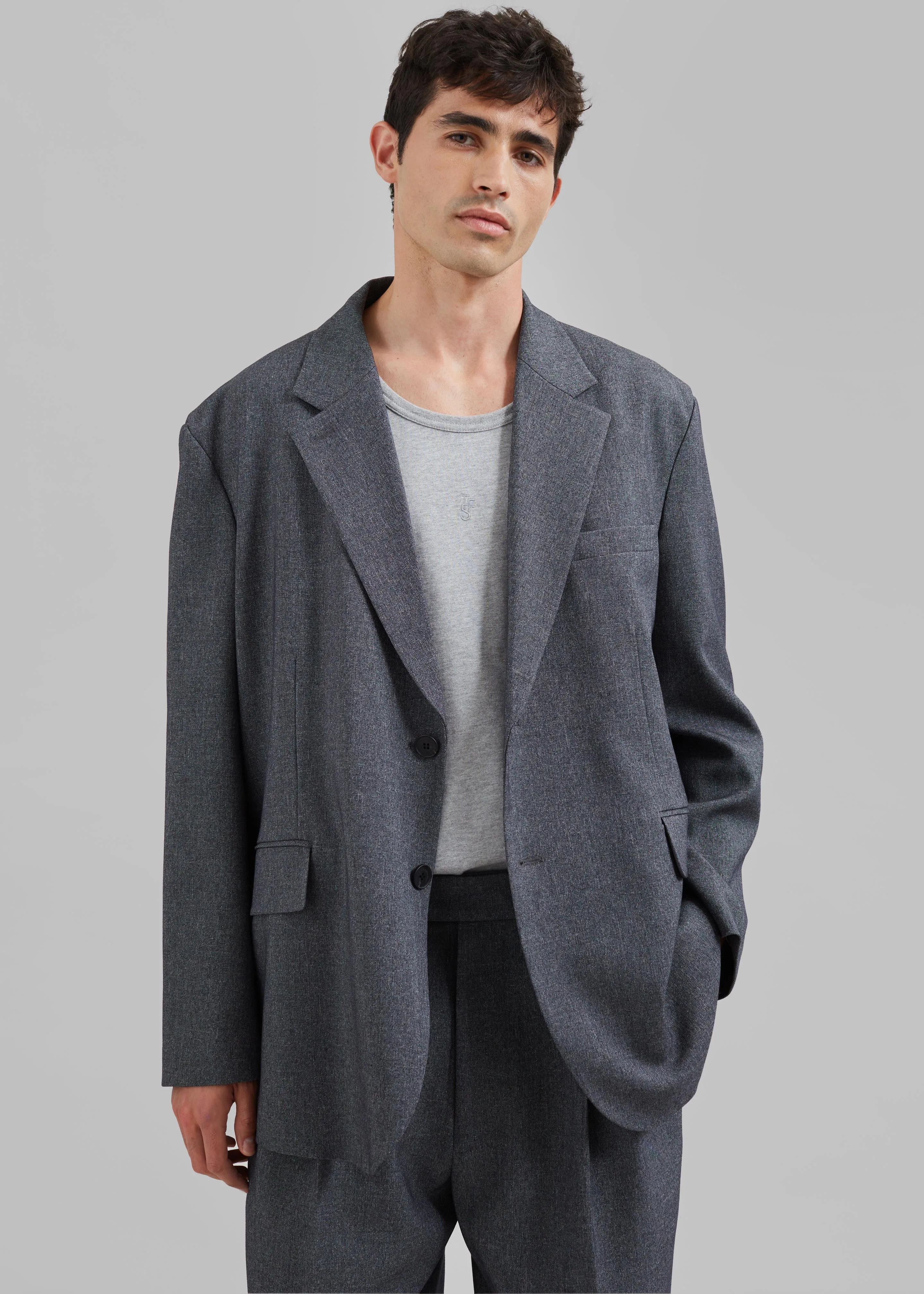 Beo Blazer - Grey Melange