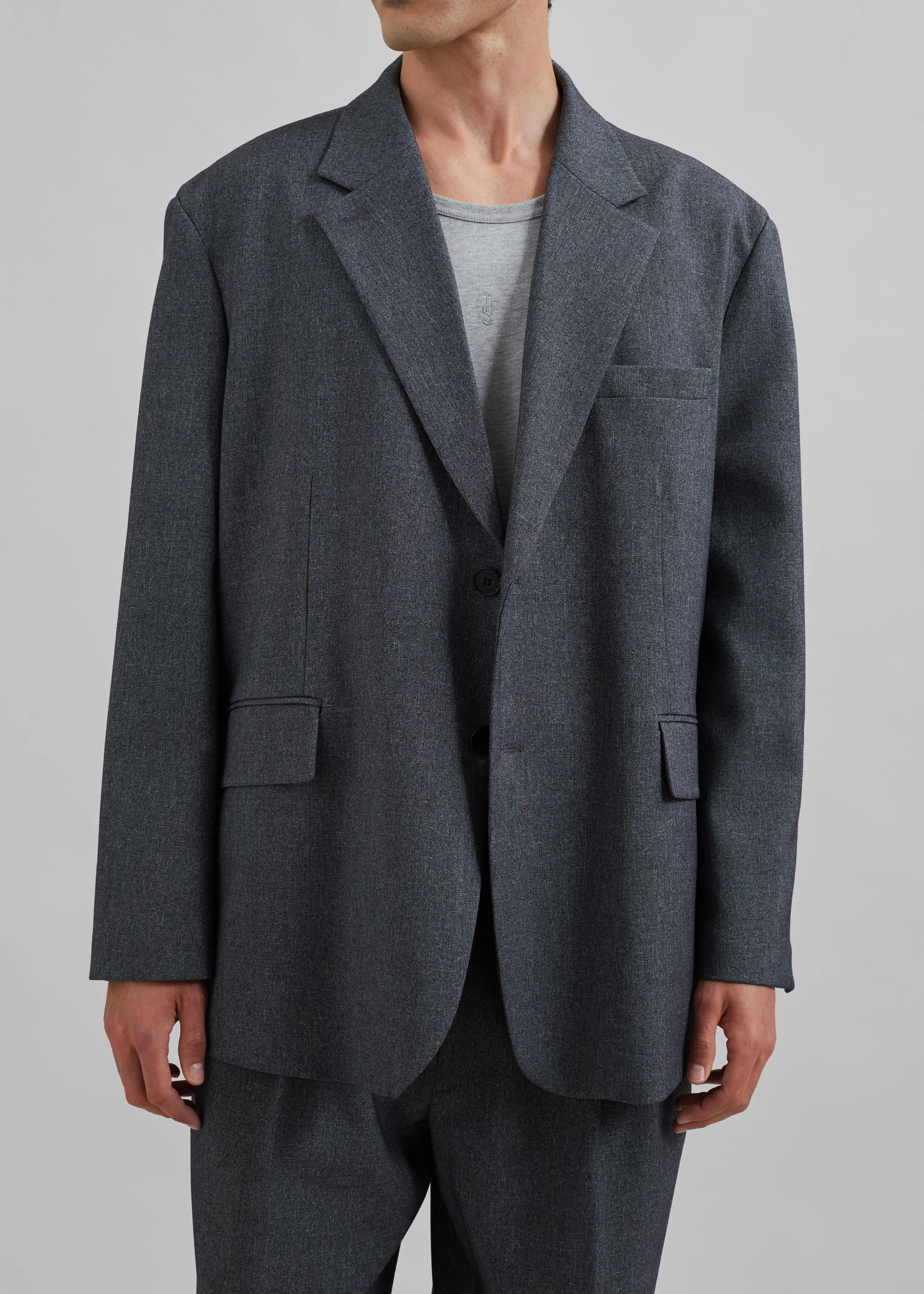 Beo Blazer - Grey Melange