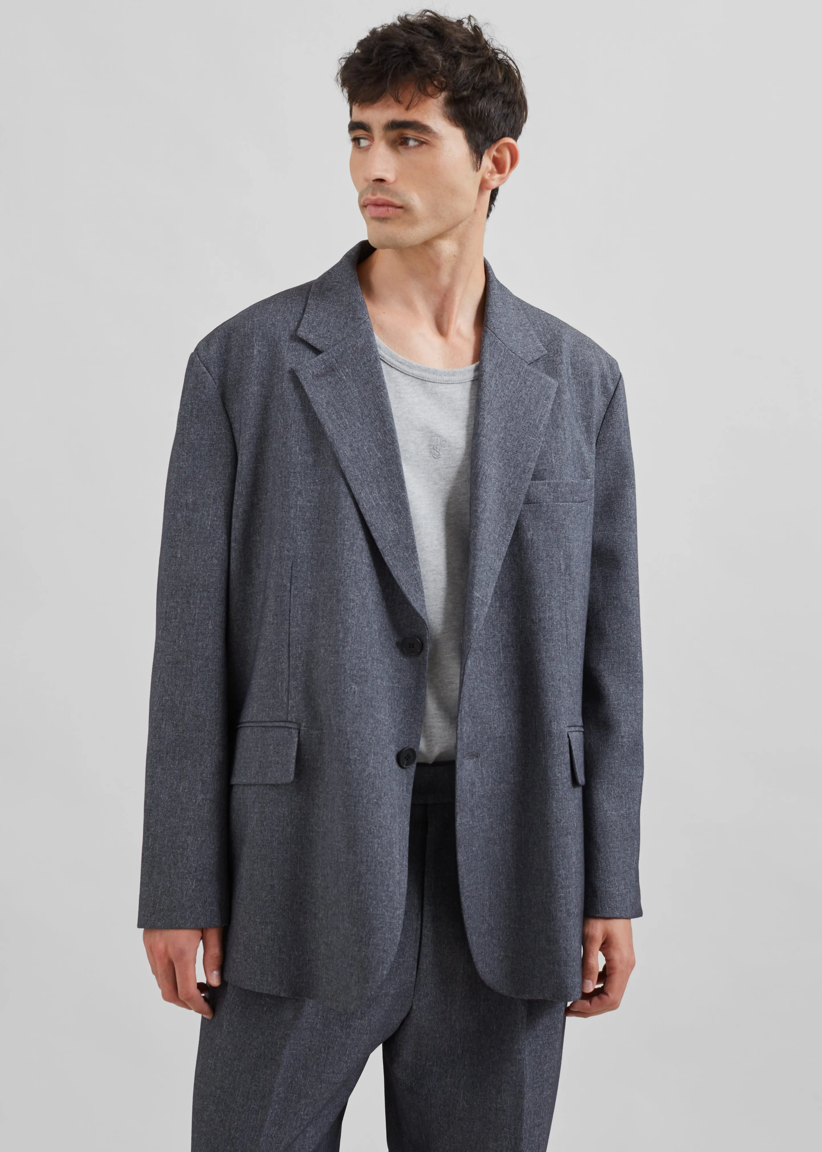 Beo Blazer - Grey Melange