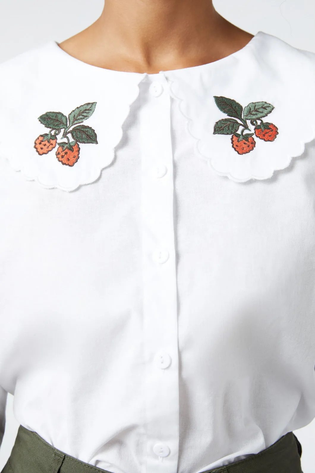 Berry Embroidered Blouse