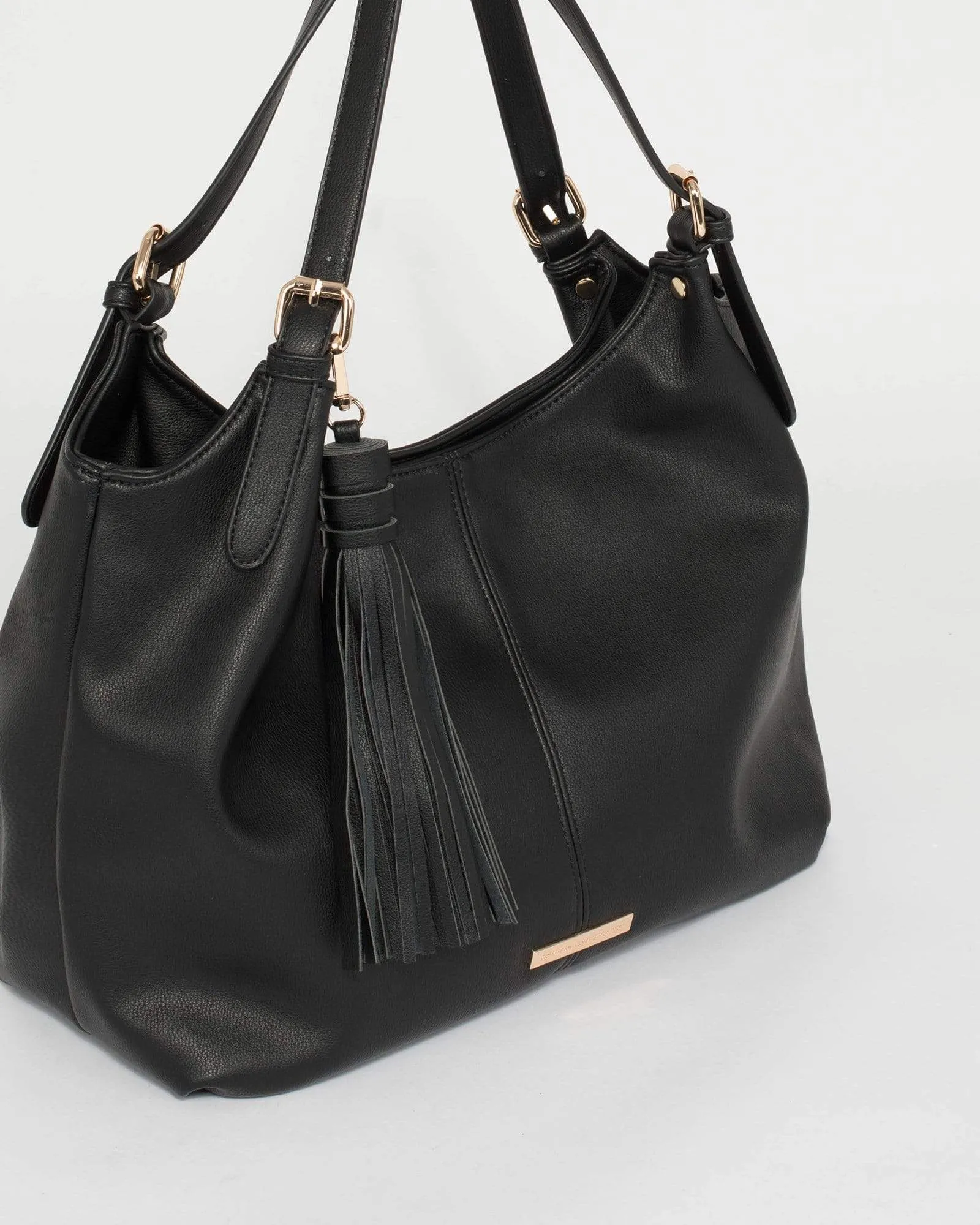 Black Casey Slouch Tote Bag