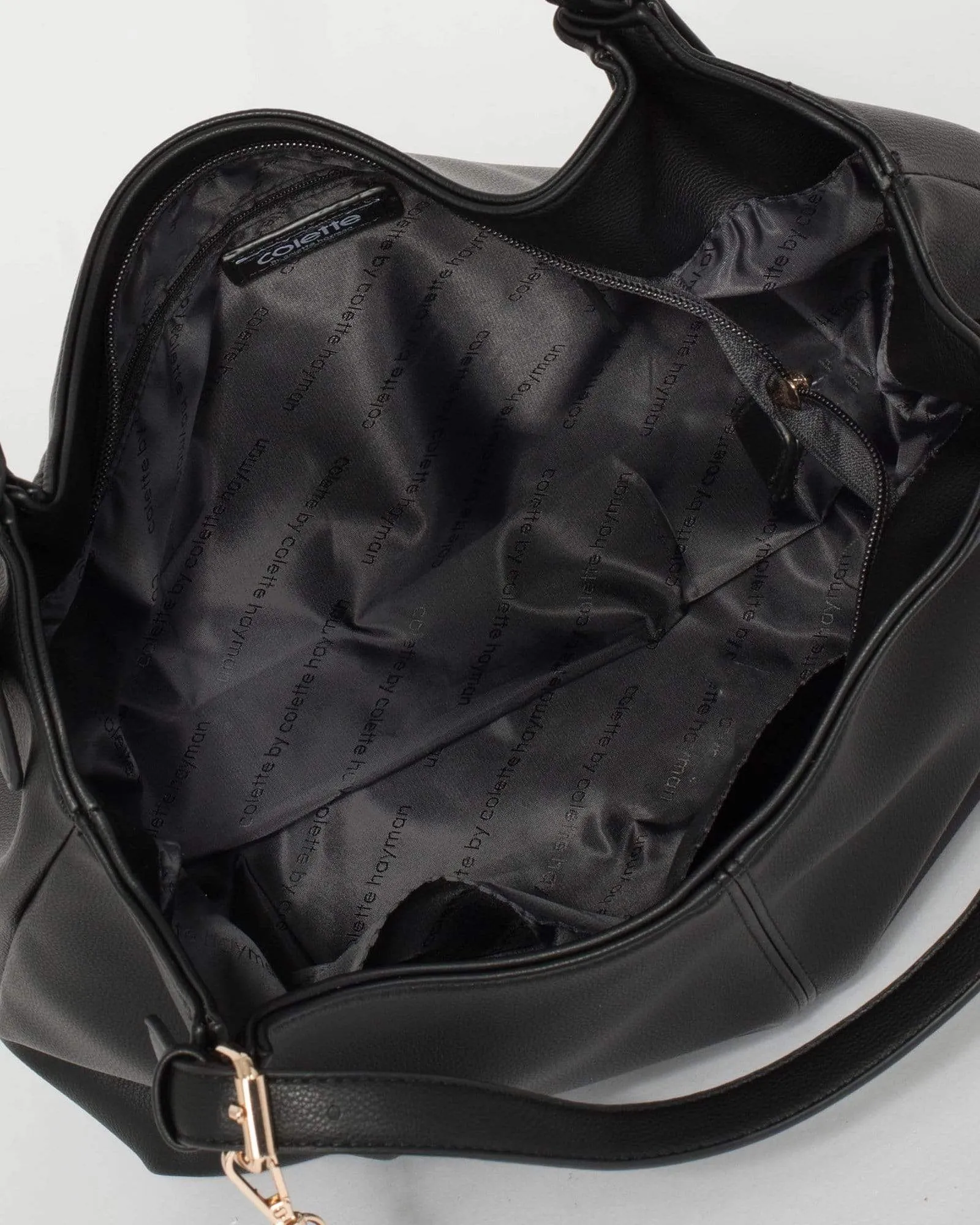 Black Casey Slouch Tote Bag