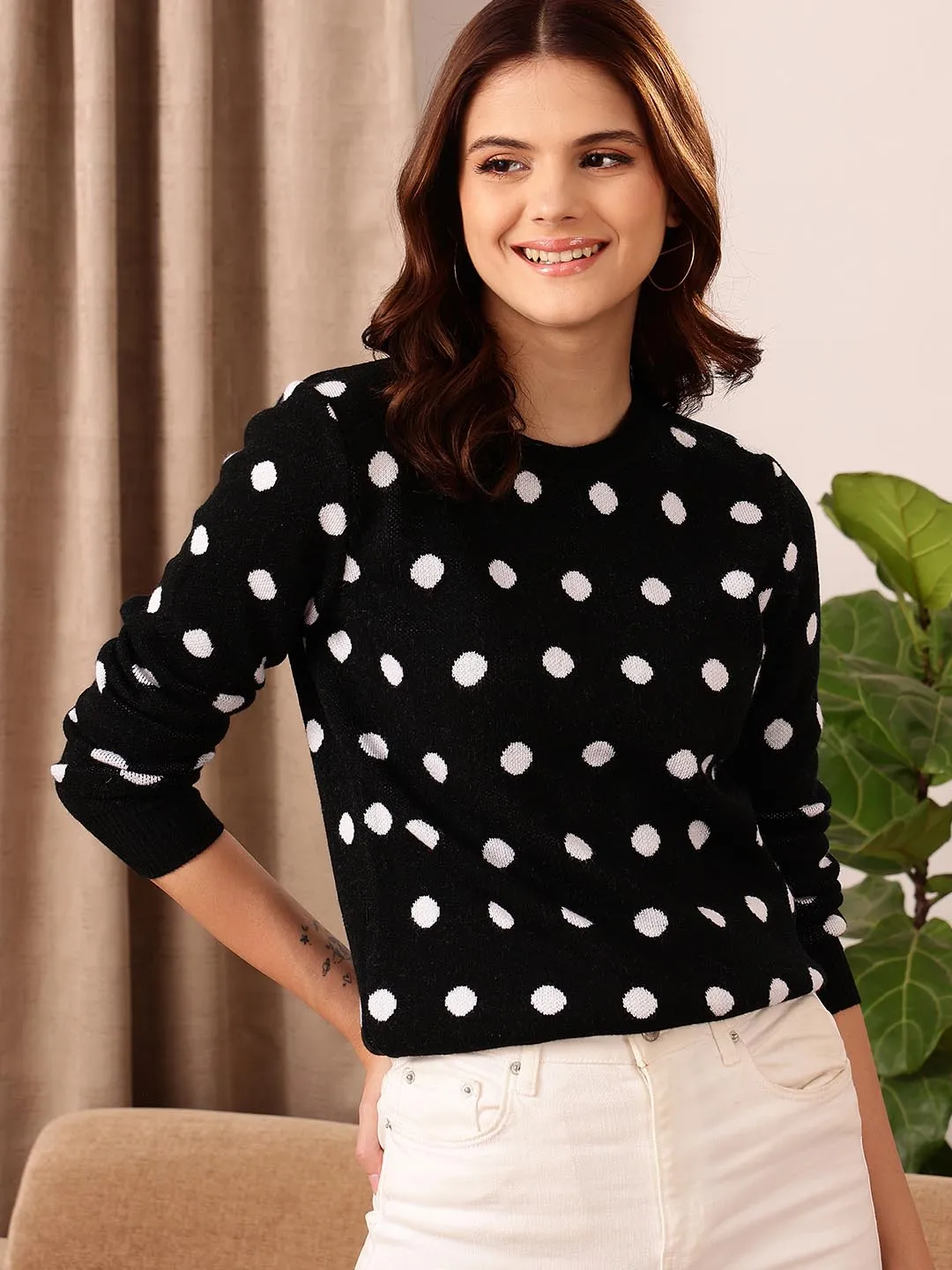 Black Polka sweater