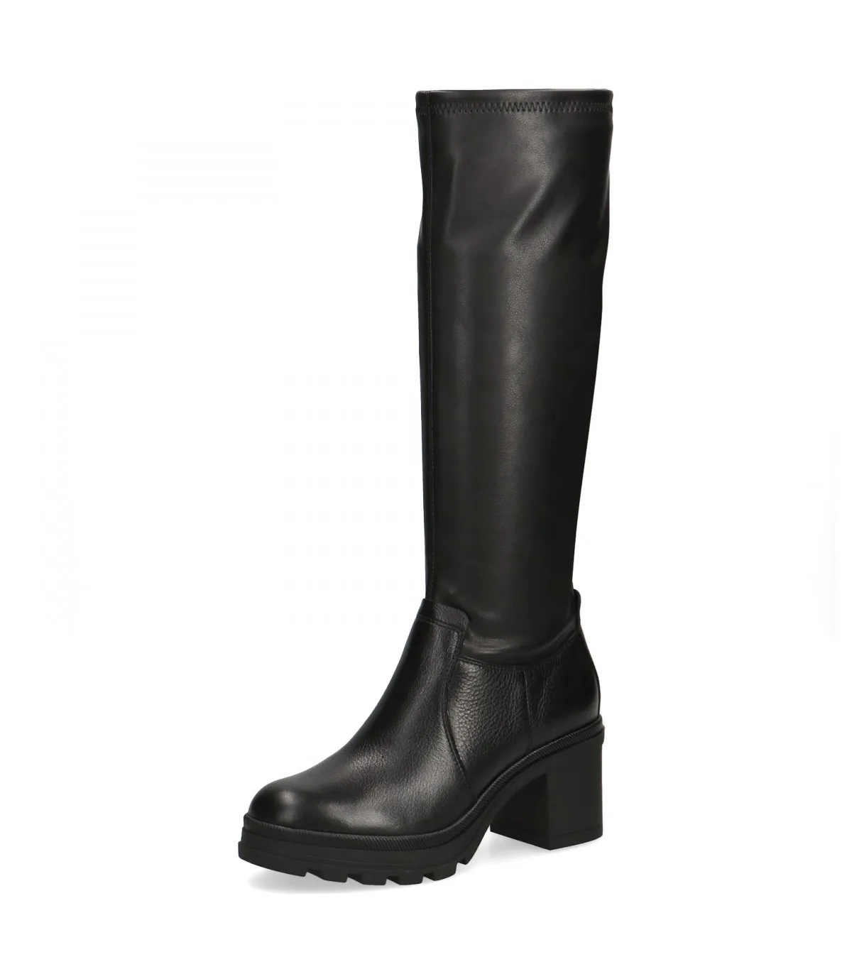 Black Stretch Boots by Caprice 25600