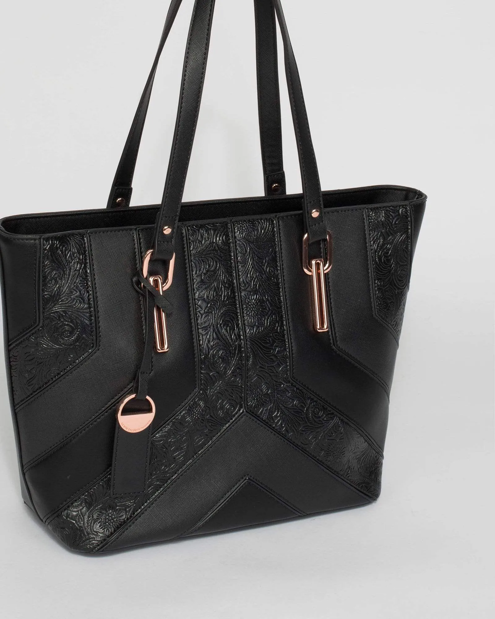 Black Tegan Tag Tote Bag